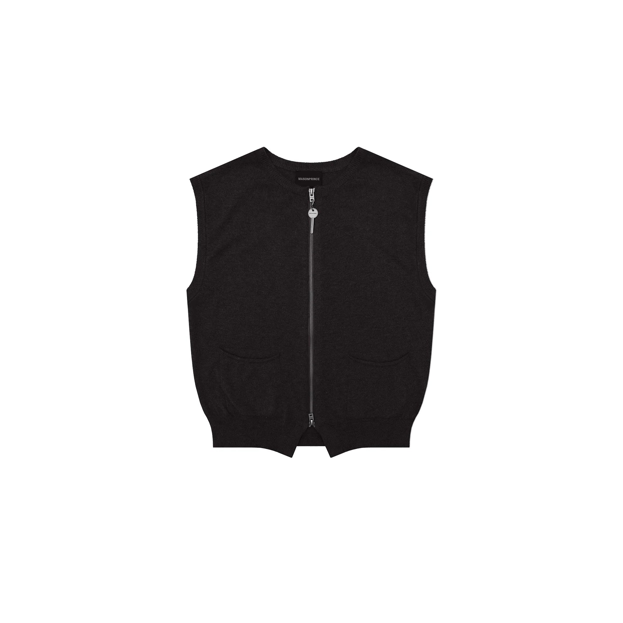 MASONPRINCE Men's Wool Sleeveless Layered Cardigan Vest