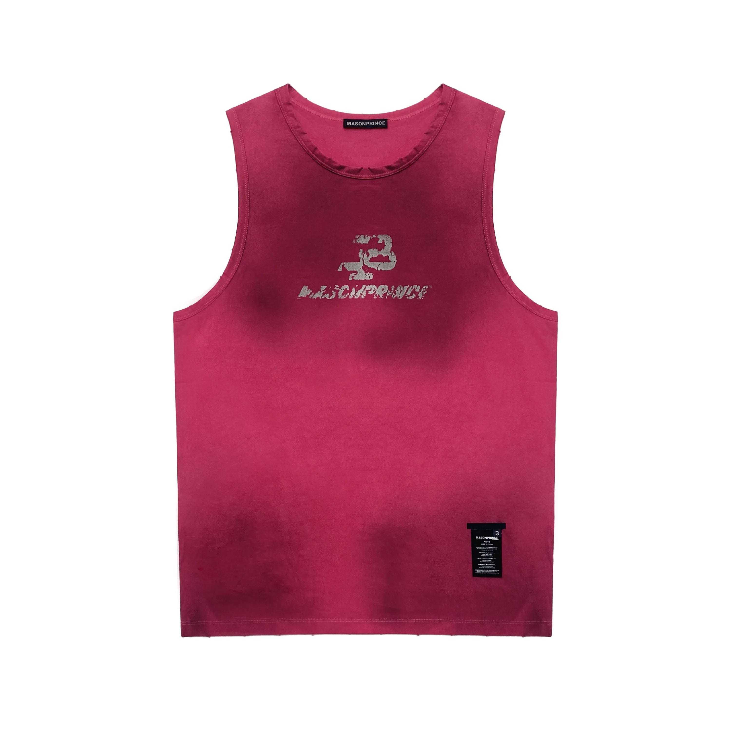 MASONPRINCE Men's Distressed Sleeveless Graphic Tank Top