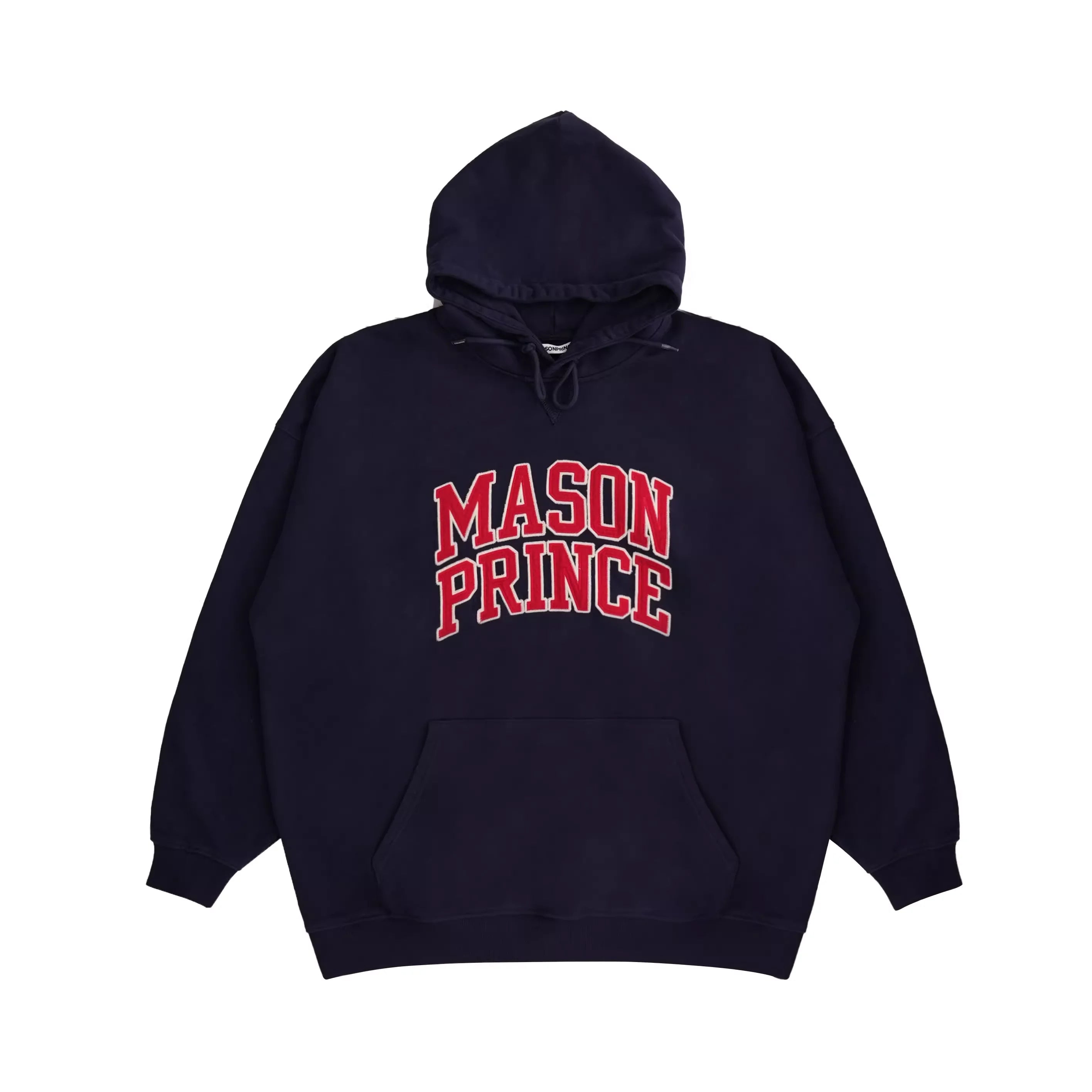 MASONPRINCE Men's Retro Patch Embroidery Hooded Sweatshirt