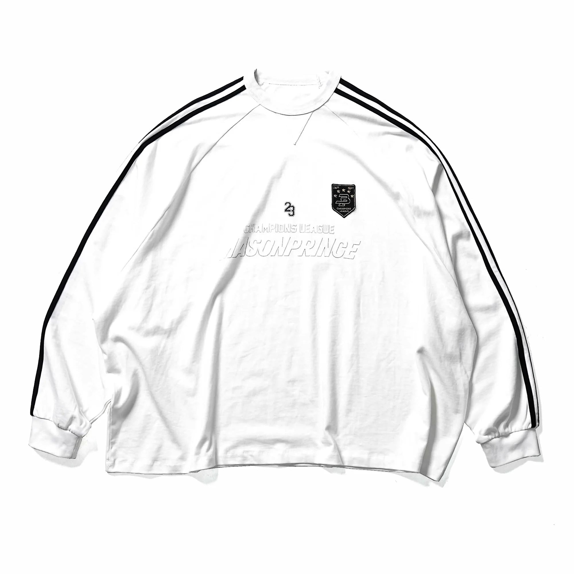 MASONPRINCE 90s Style Raglan Sleeve Relaxed Fit Long Sleeve T-Shirt