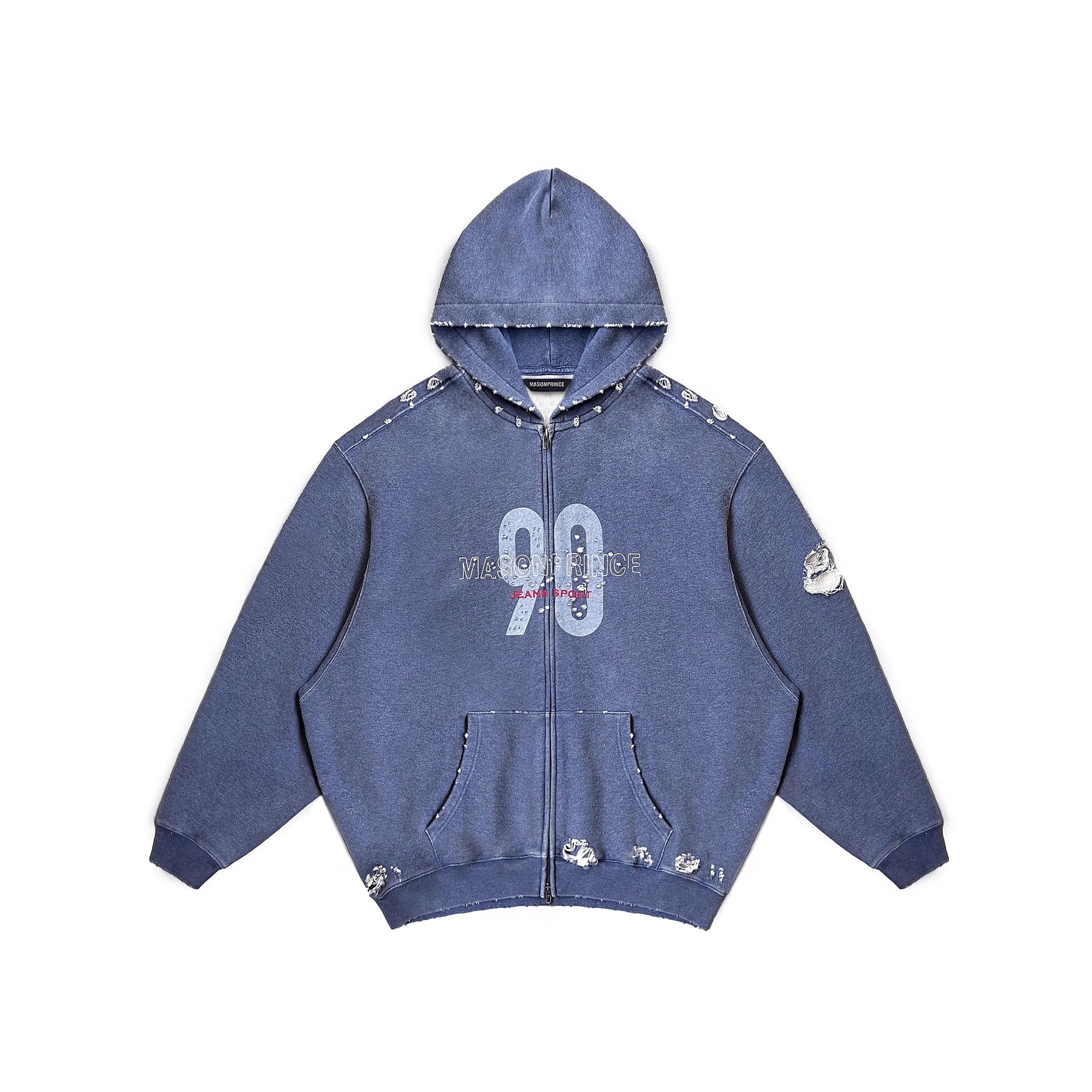 MASONPRINCE Retro 90s Knitted Hoodie and Sweatpants Casual Set