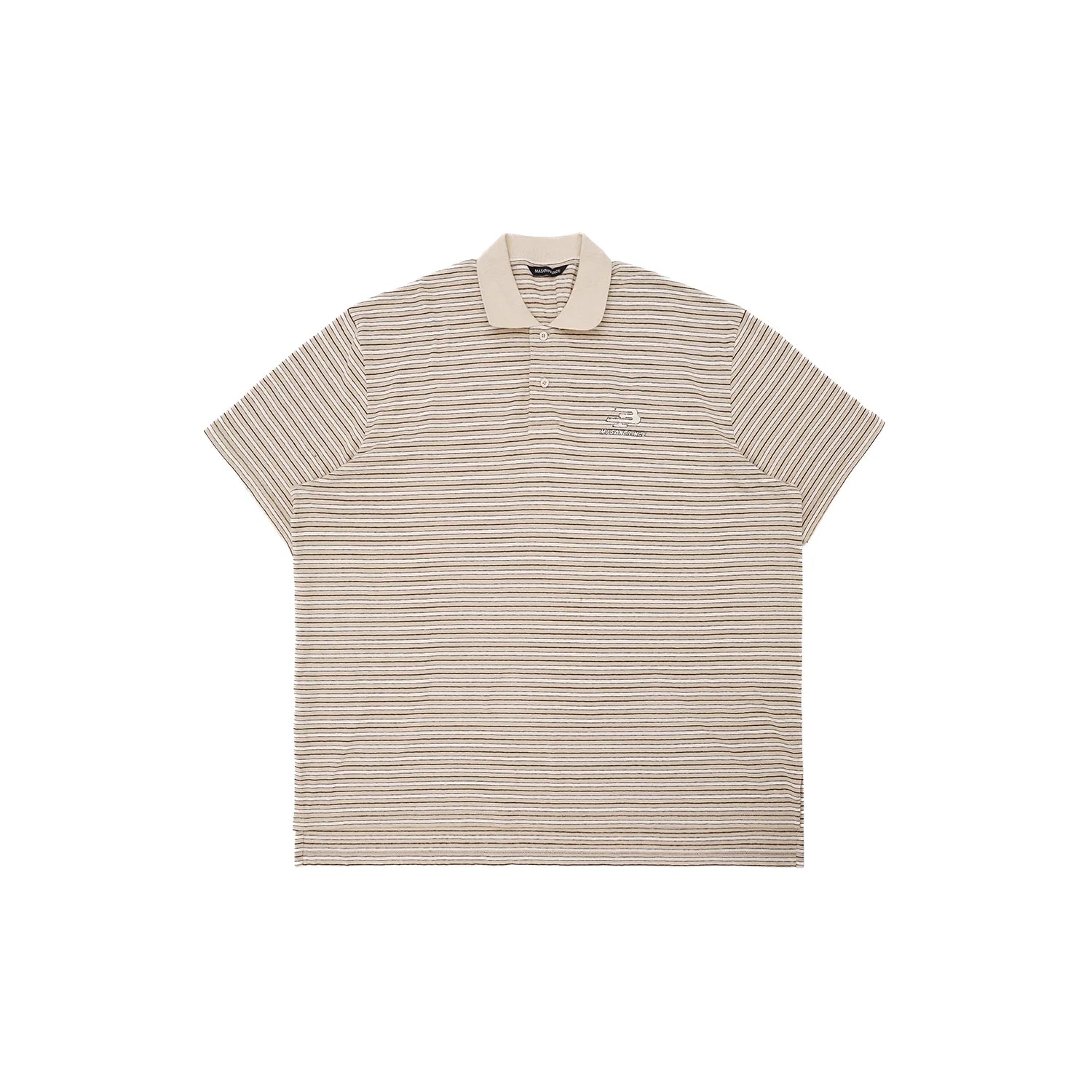 MASONPRINCE Vintage Striped Embroidered Polo Shirt