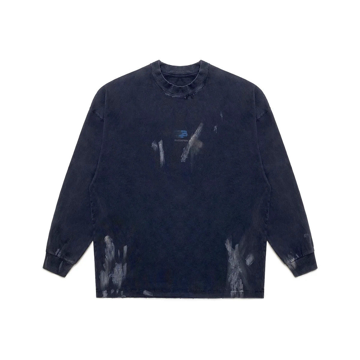 MASONPRINCE Men's Vintage Paint-Splatter Long Sleeve T-Shirt
