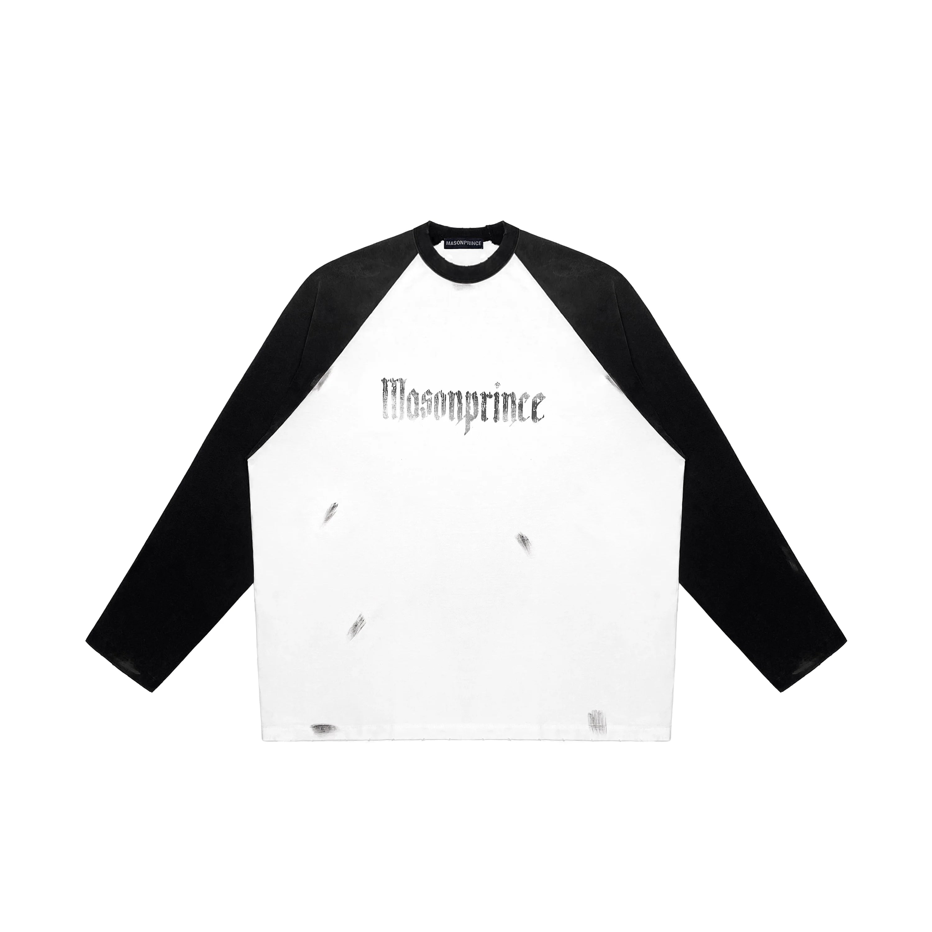MASONPRINCE Men's Colorblock Distressed Raglan Sleeve T-Shirt