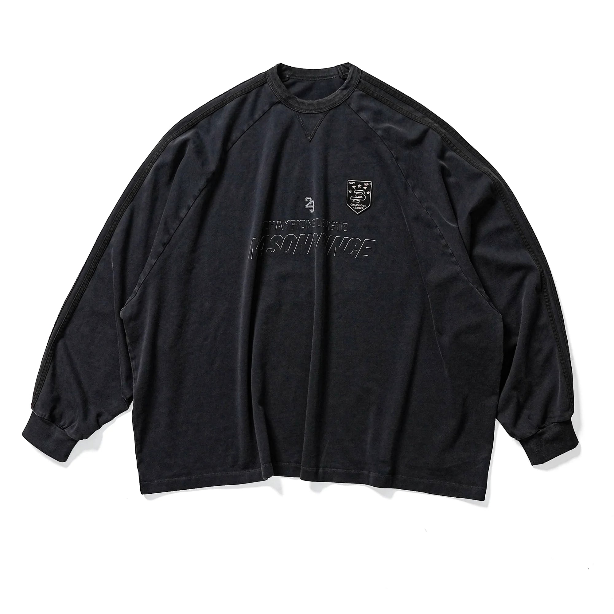 MASONPRINCE 90s Style Raglan Sleeve Relaxed Fit Long Sleeve T-Shirt