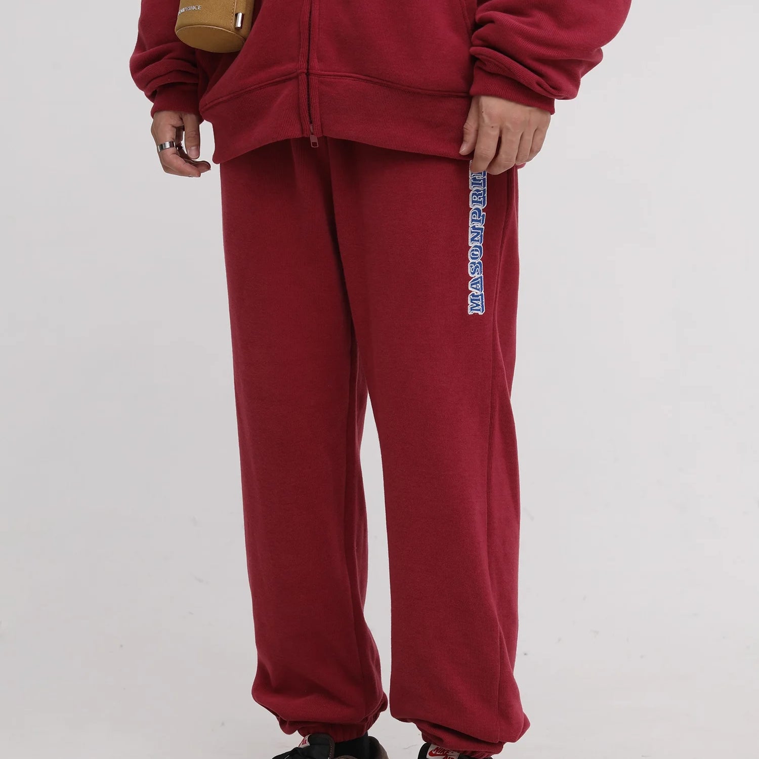 MASONPRINCE Men's Fleece Lined Varsity Tracksuit Set