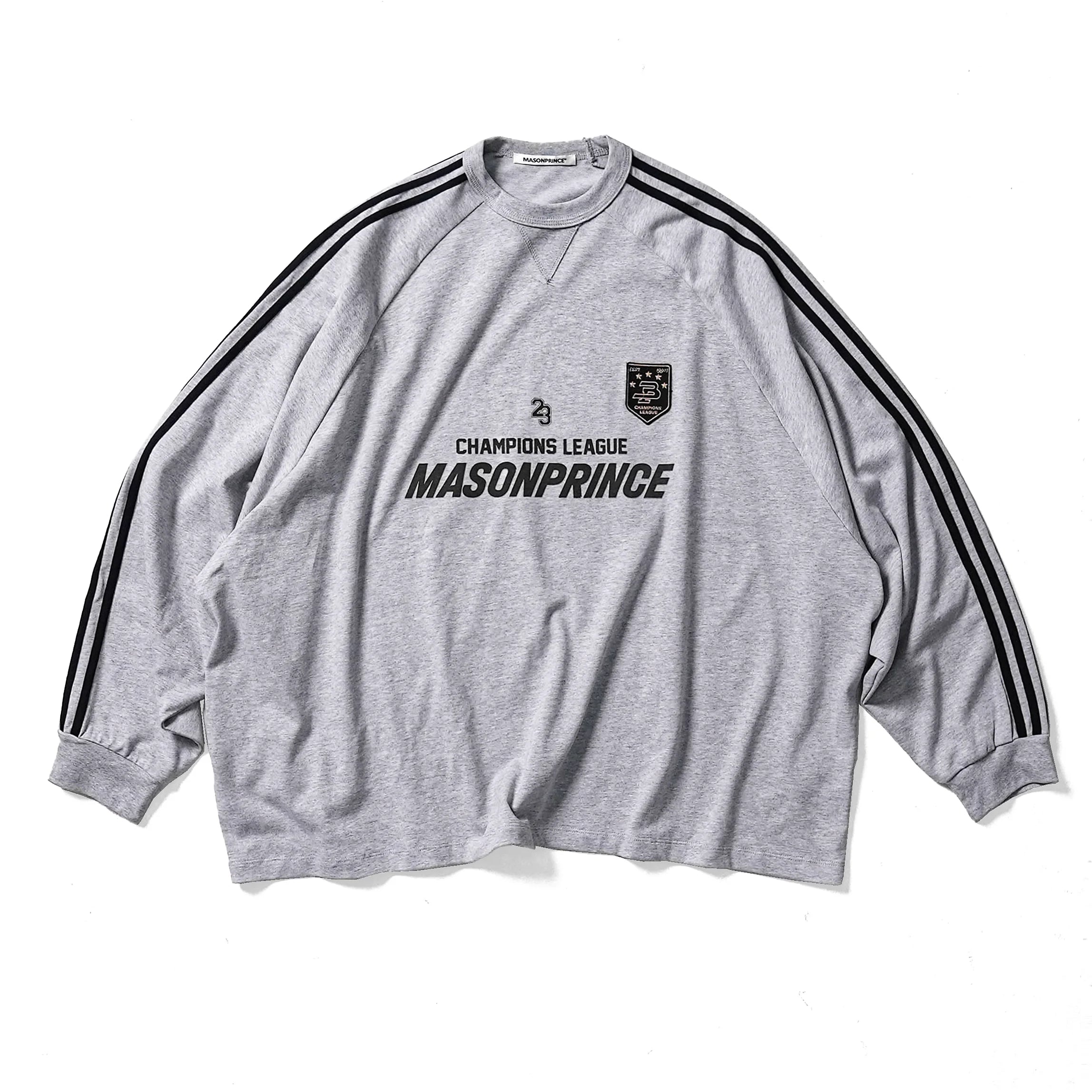 MASONPRINCE 90s Style Raglan Sleeve Relaxed Fit Long Sleeve T-Shirt