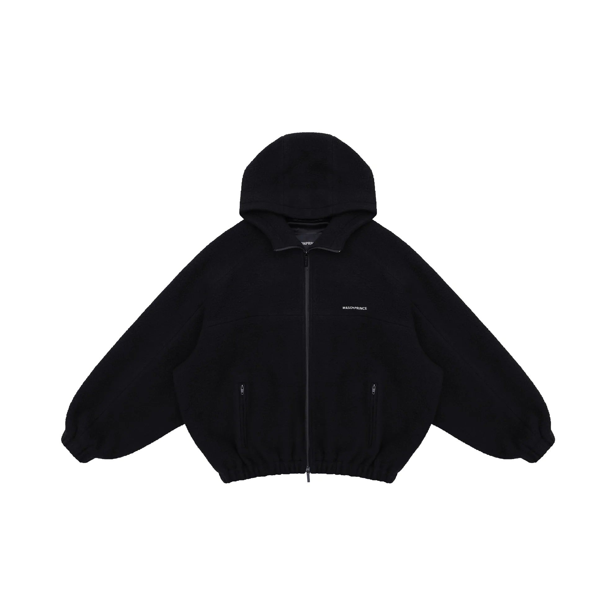 MASONPRINCE Men's Lightweight Fleece Zip Hoodie with Logo Detail
