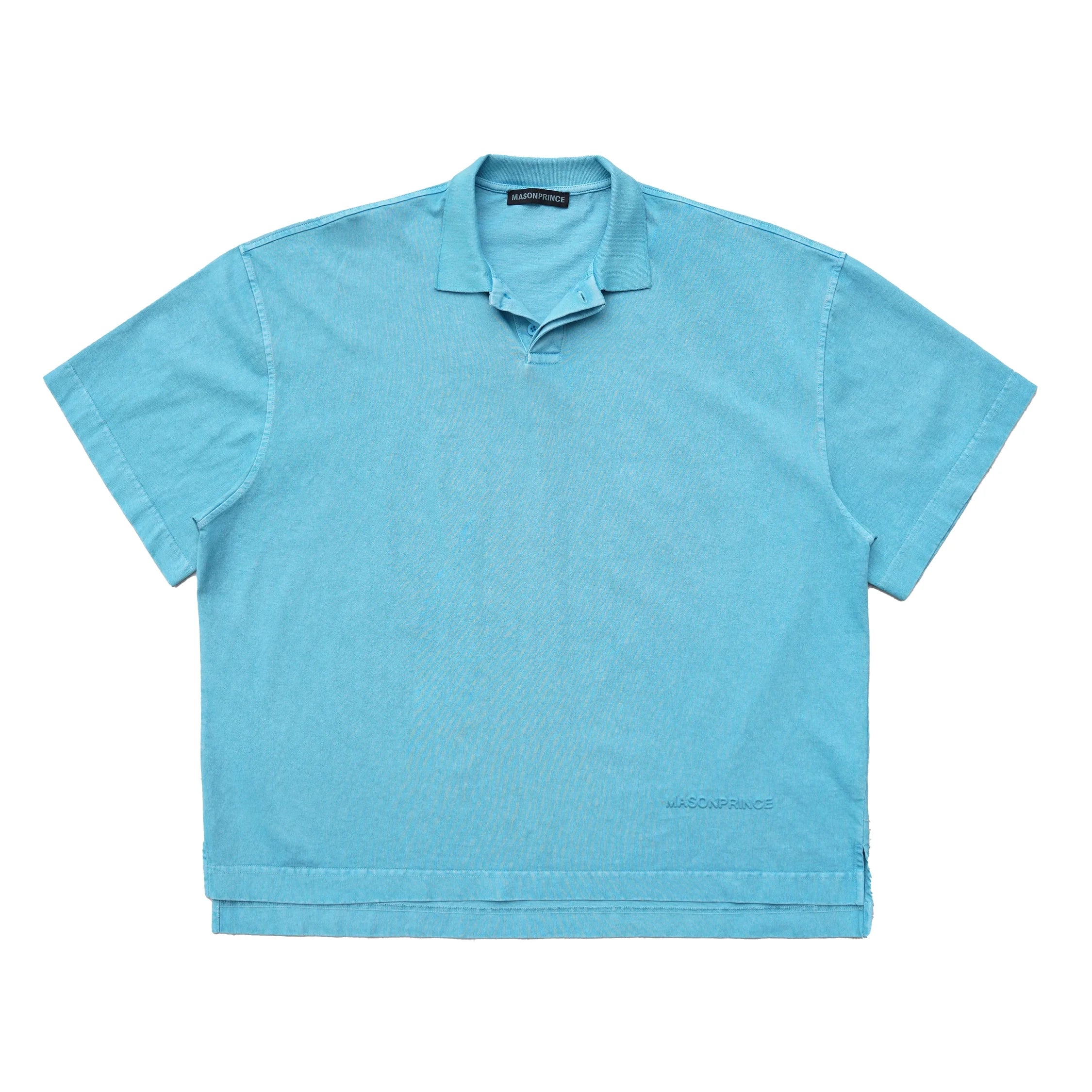 MASONPRINCE Unisex Washed Turquoise Blue Cotton Tops – 3 Styles