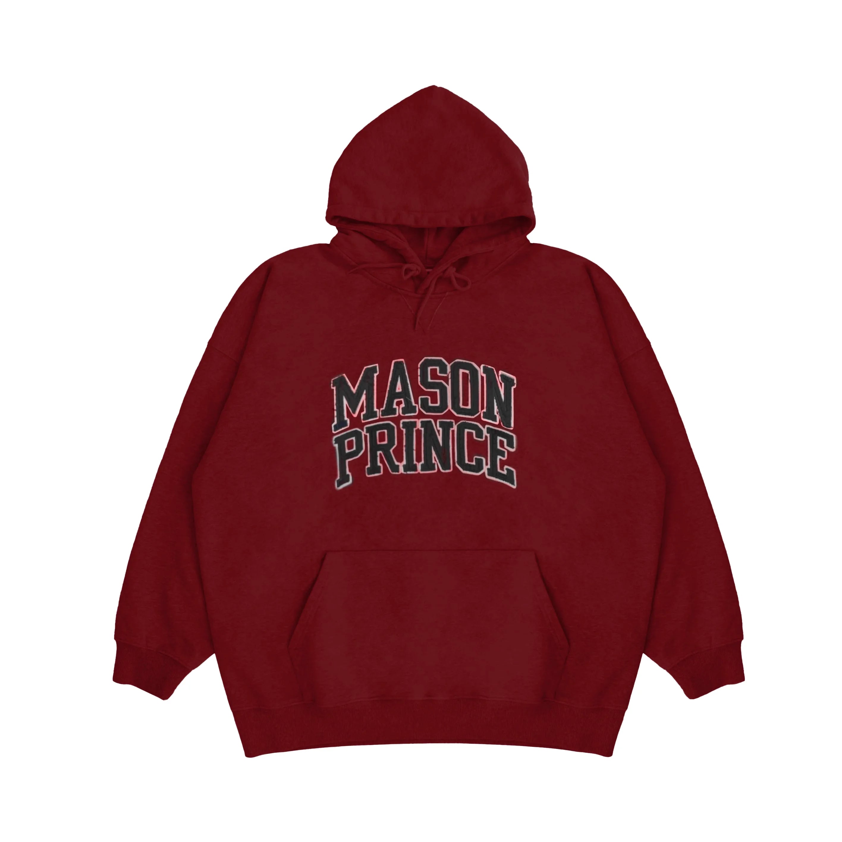 MASONPRINCE Men's Retro Patch Embroidery Hooded Sweatshirt