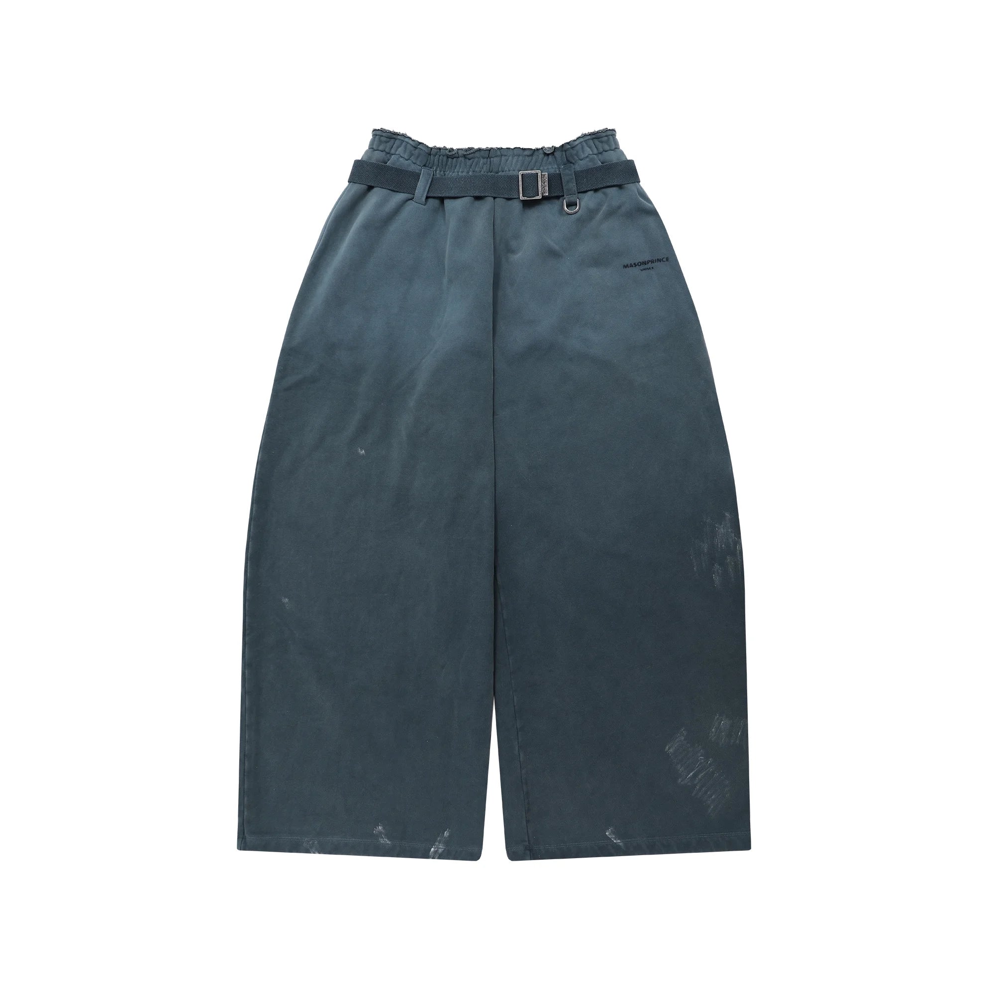 MASONPRINCE Unisex Layered Washed Sweatshirt and Wide-Leg Pants Set