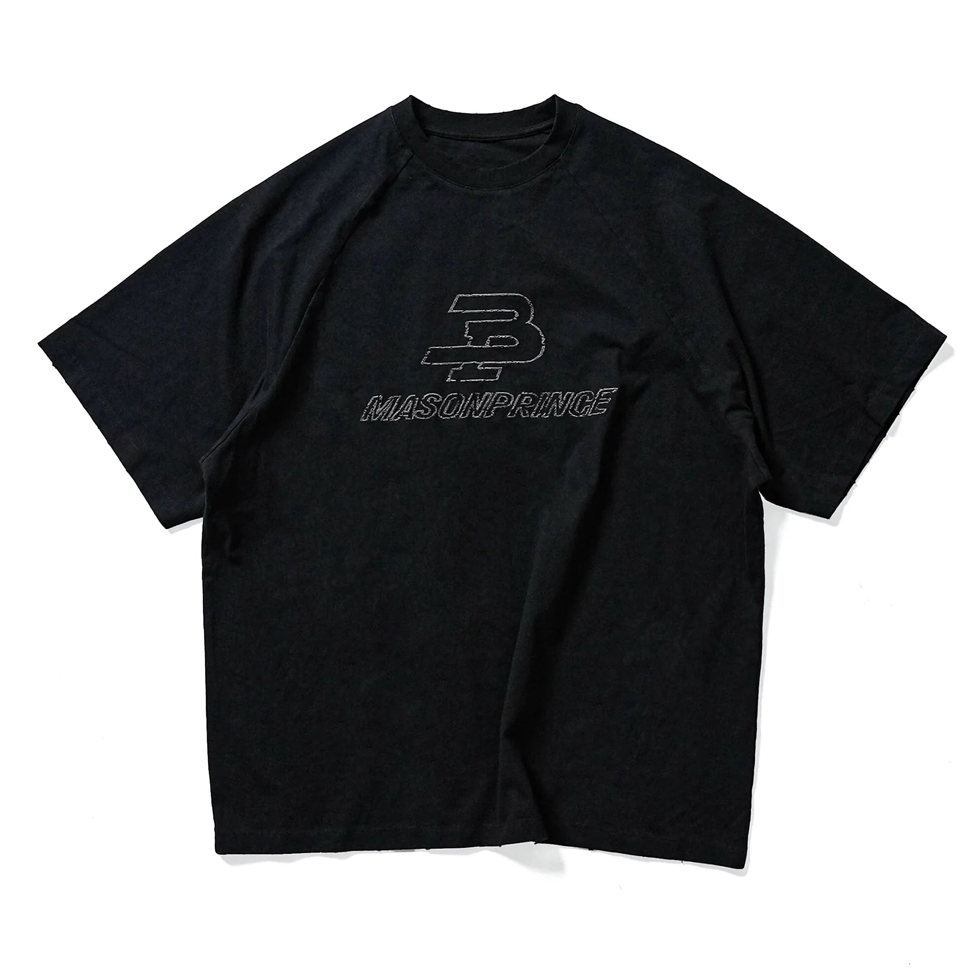 MASONPRINCE Men's Two-Tone Retro Raglan Sleeve Embroidered T-Shirt