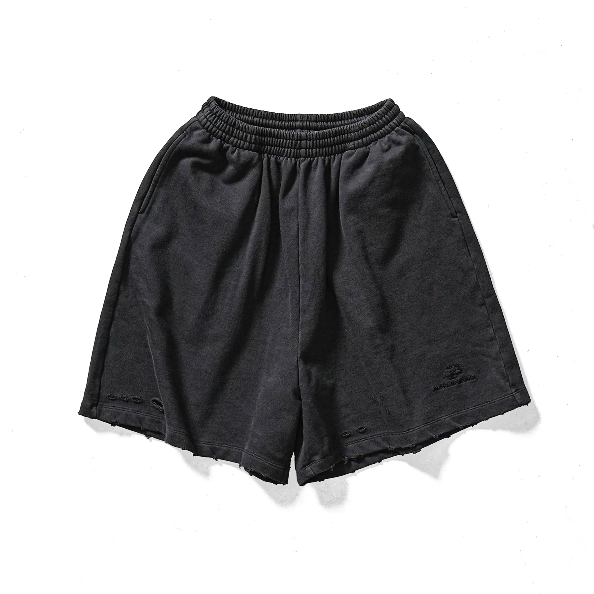 MASONPRINCE Men's Distressed A-Line High Waist Casual Shorts