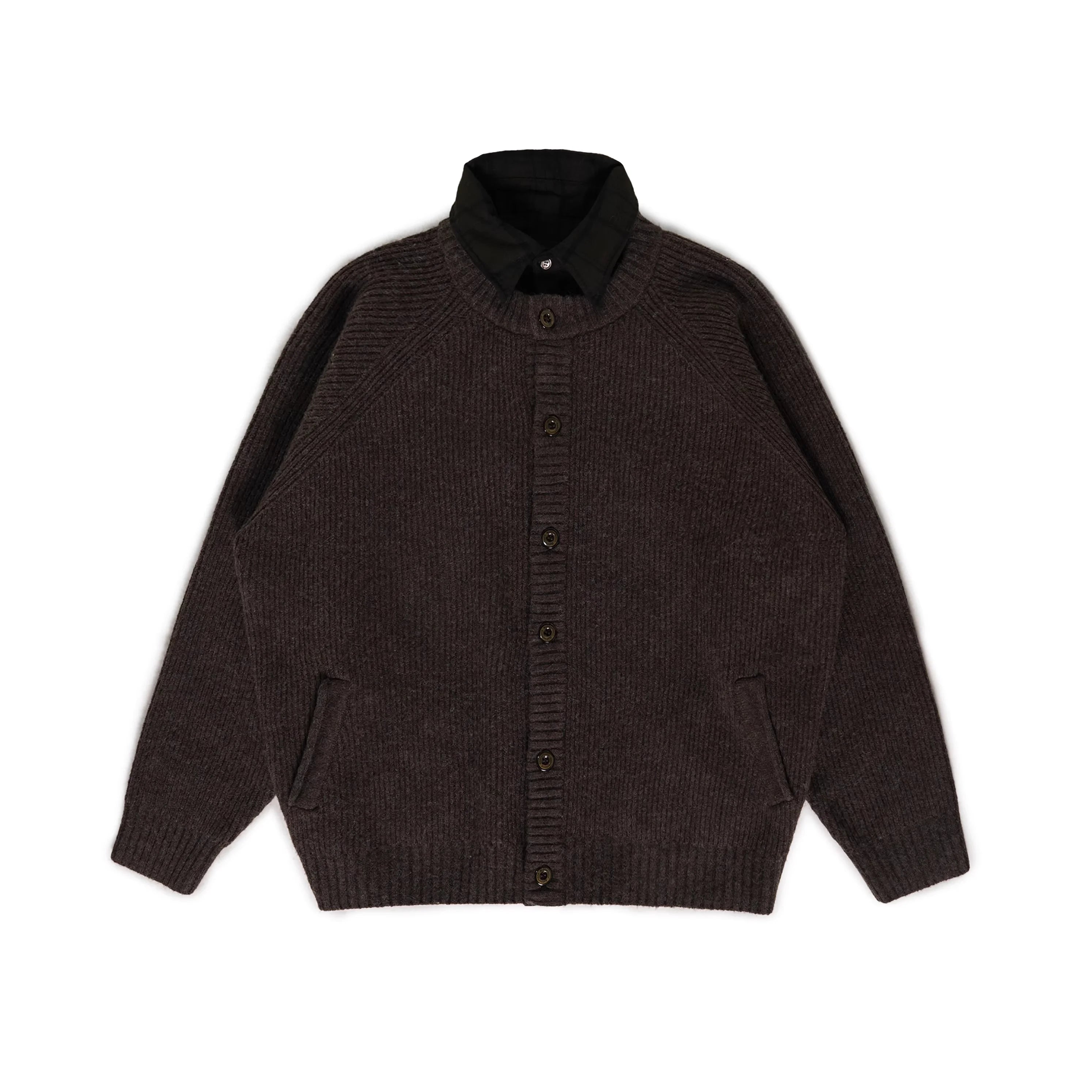 MASONPRINCE Vintage Herringbone Wool Cardigan Sweater