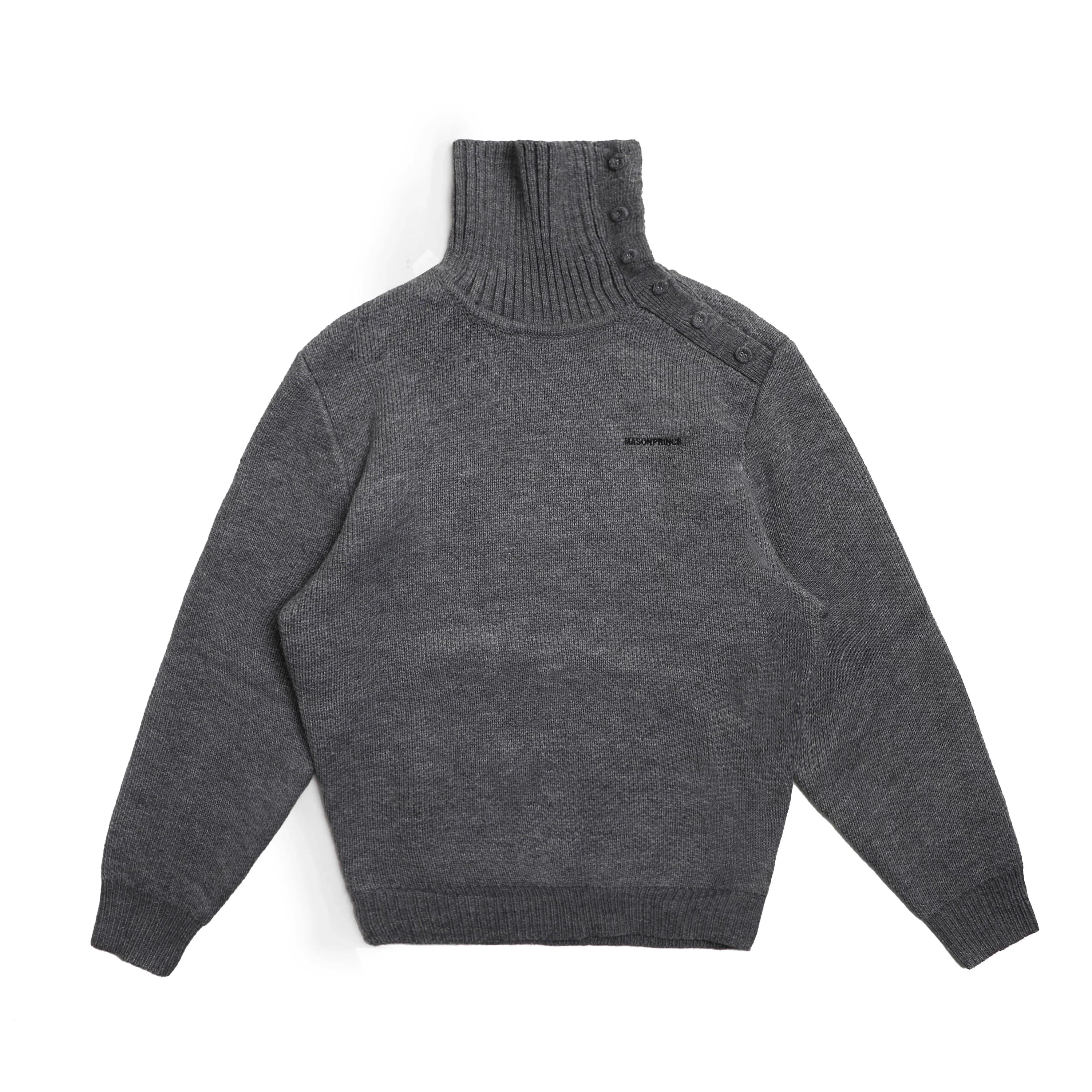 MASONPRINCE Unisex Self-Heating Asymmetrical Turtleneck Sweater