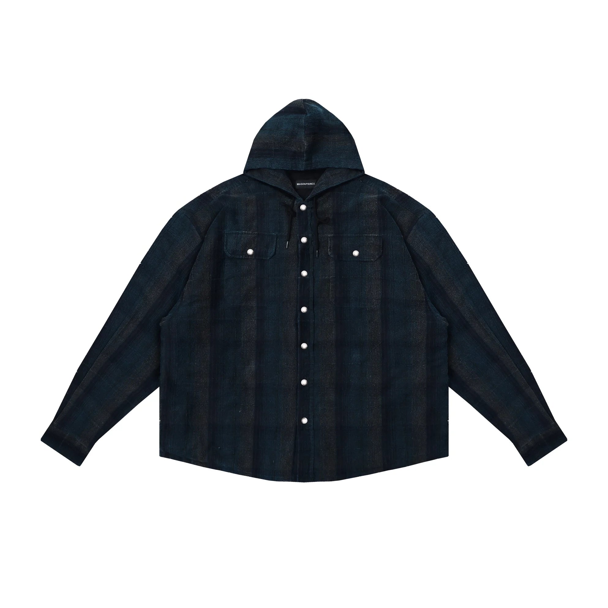 MASONPRINCE Men's Hooded Plaid Quilted Flannel Jacket