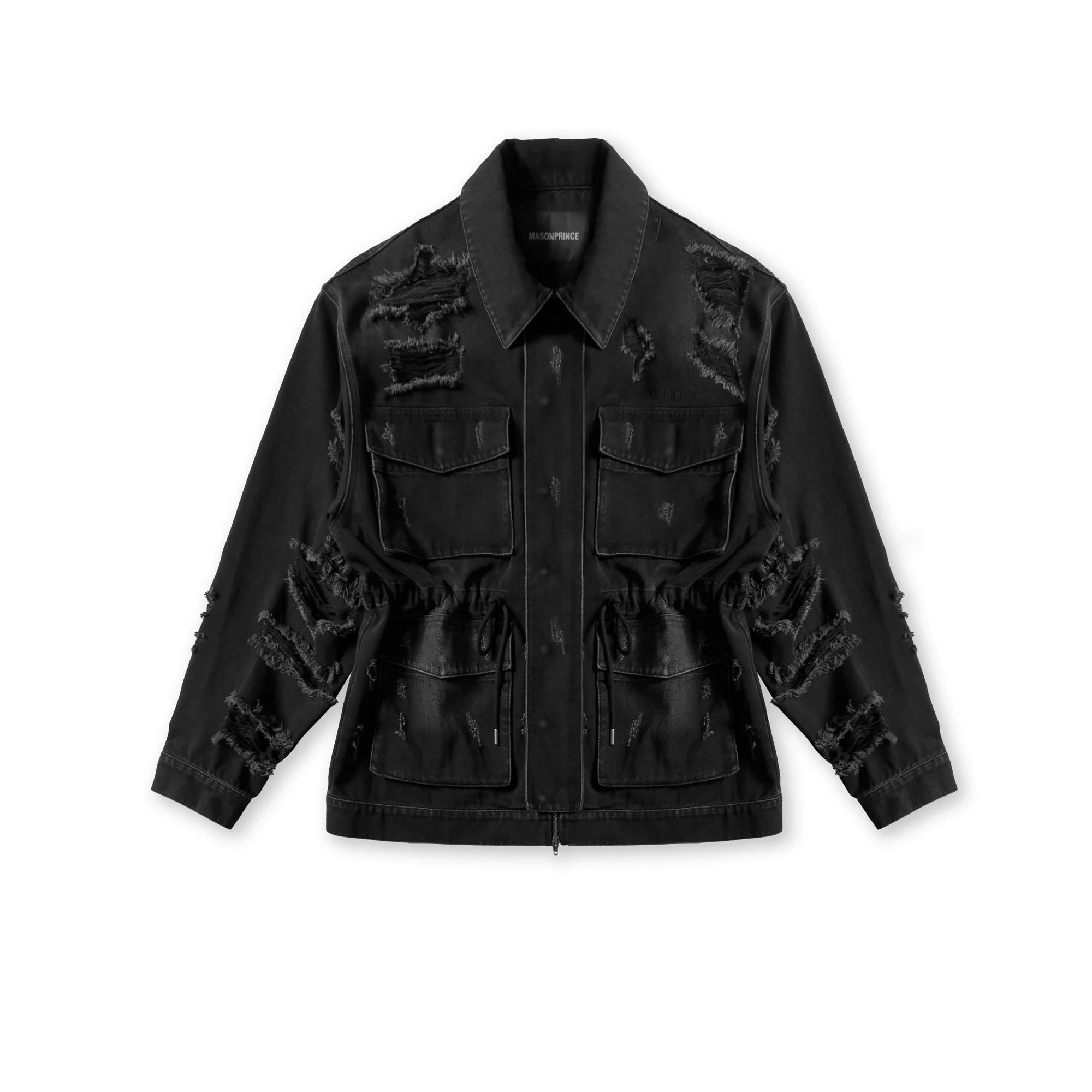 MASONPRINCE Men's Distressed Oversized Workwear Jacket and Pants Set