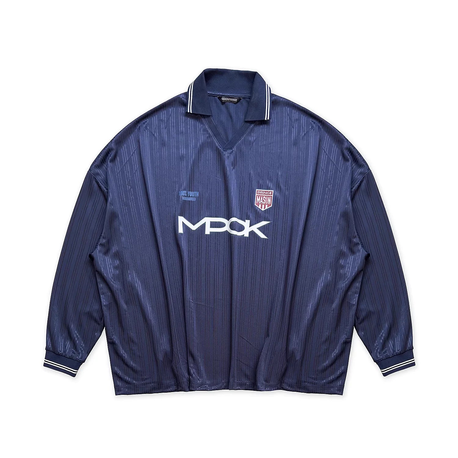 MASONPRINCE Men's Retro Polo Tracksuit with Long Sleeves and Loose Pants