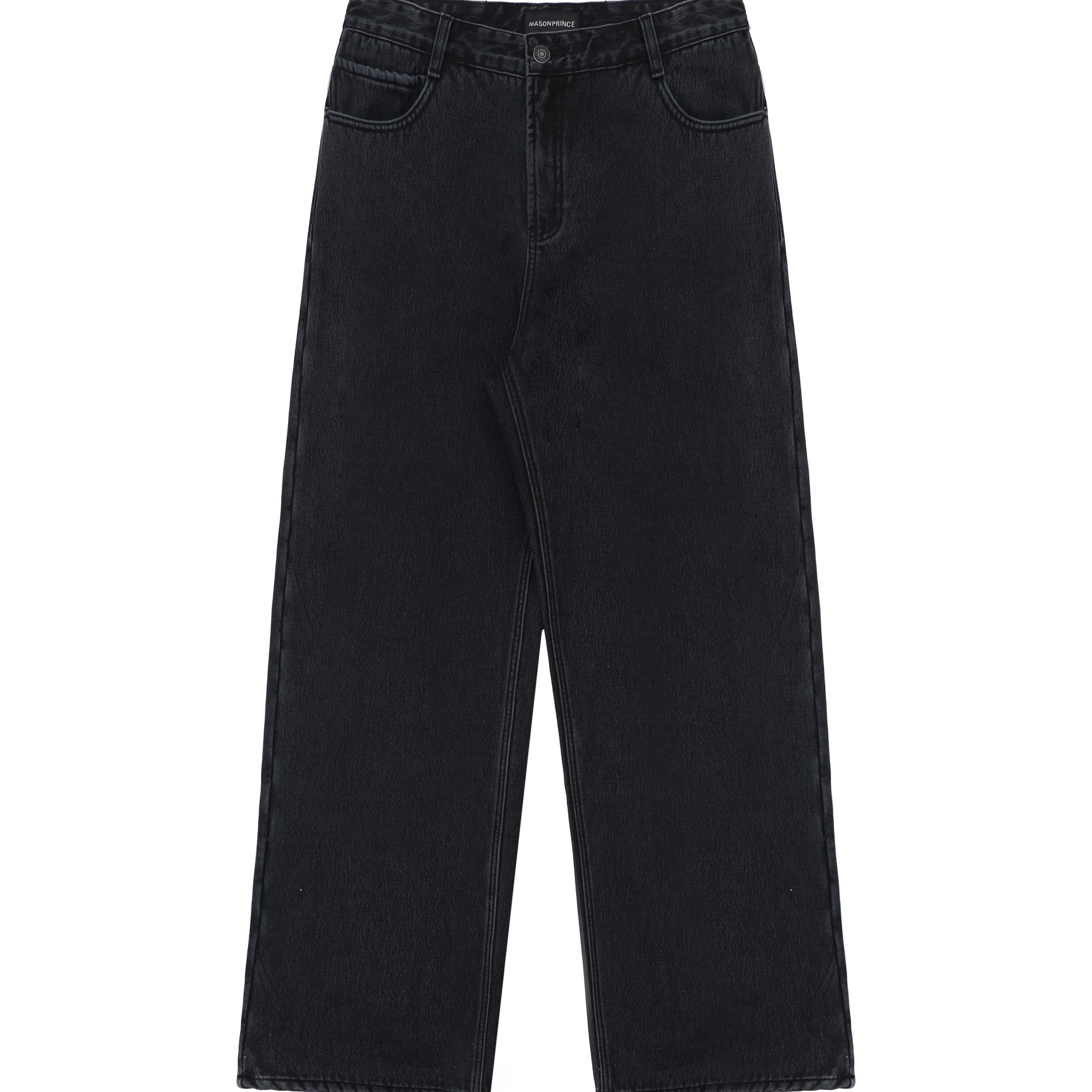 MASONPRINCE Fleece-Lined High-Waisted Straight-Leg Jeans