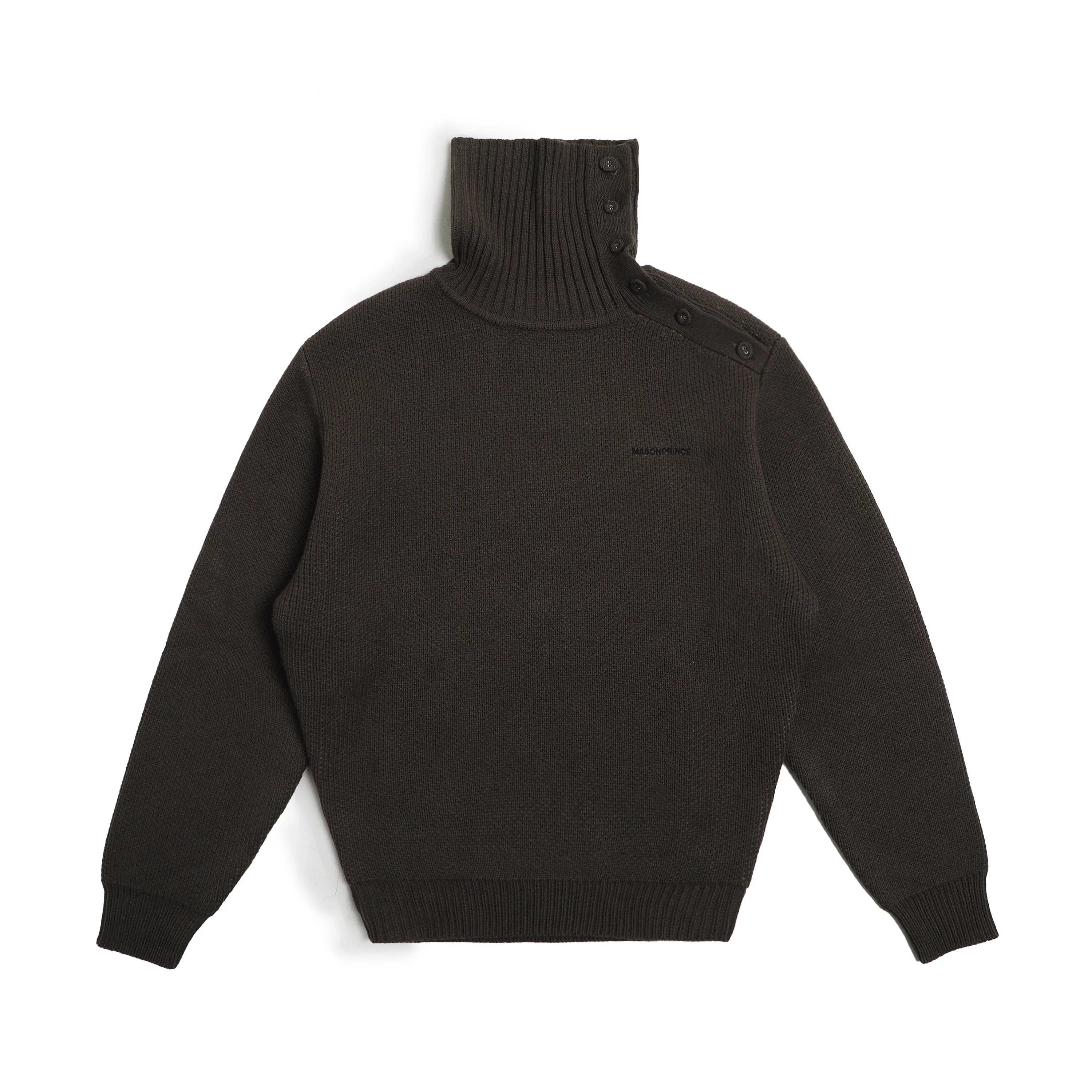 MASONPRINCE Unisex Self-Heating Asymmetrical Turtleneck Sweater