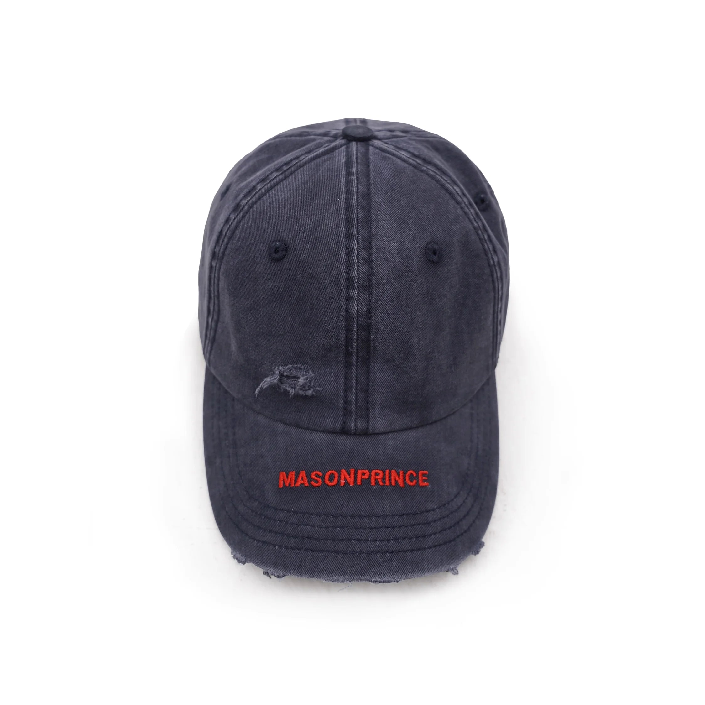 MASONPRINCE Vintage Washed Distressed Denim Baseball Cap