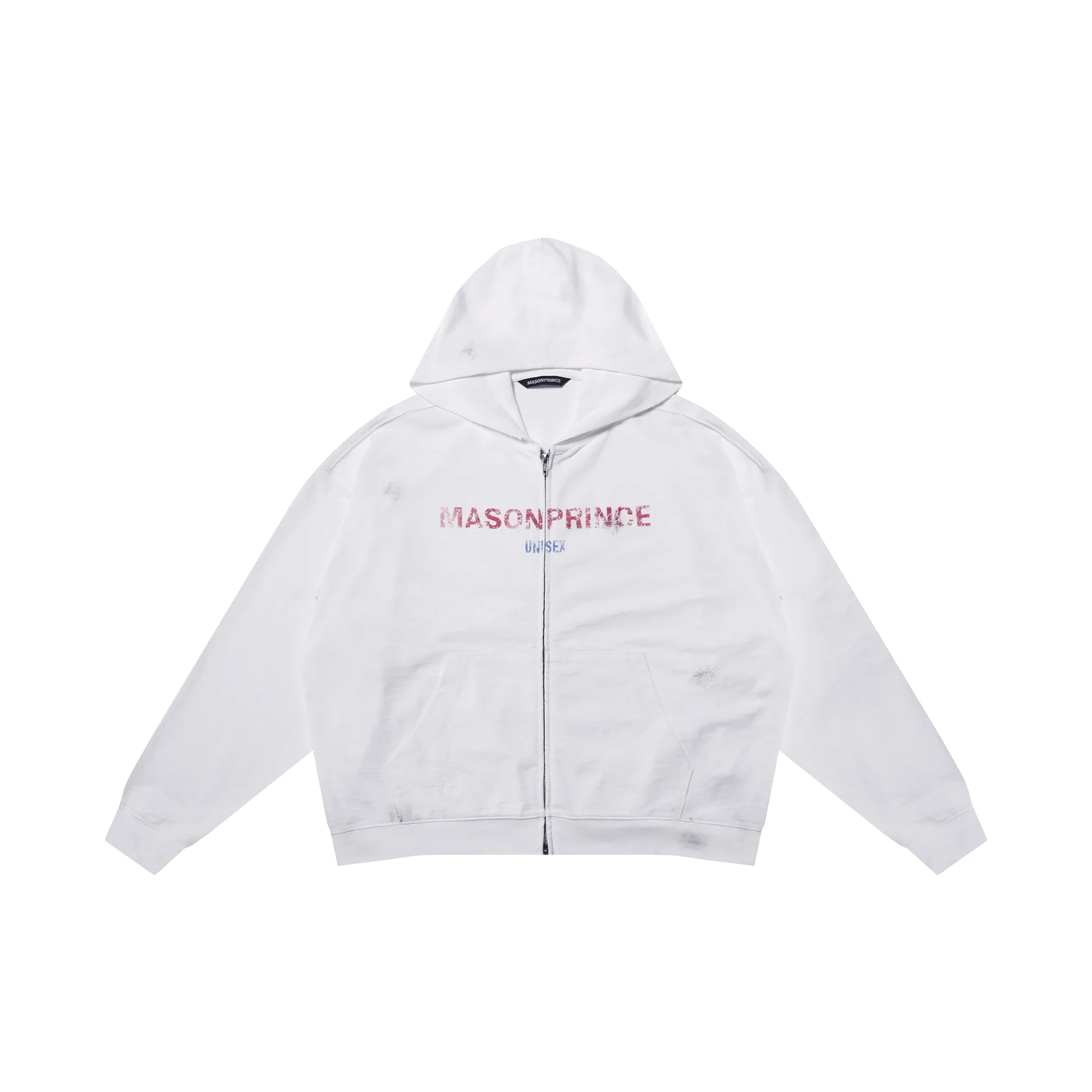 MASONPRINCE Distressed Black Streetwear Set with Red Print