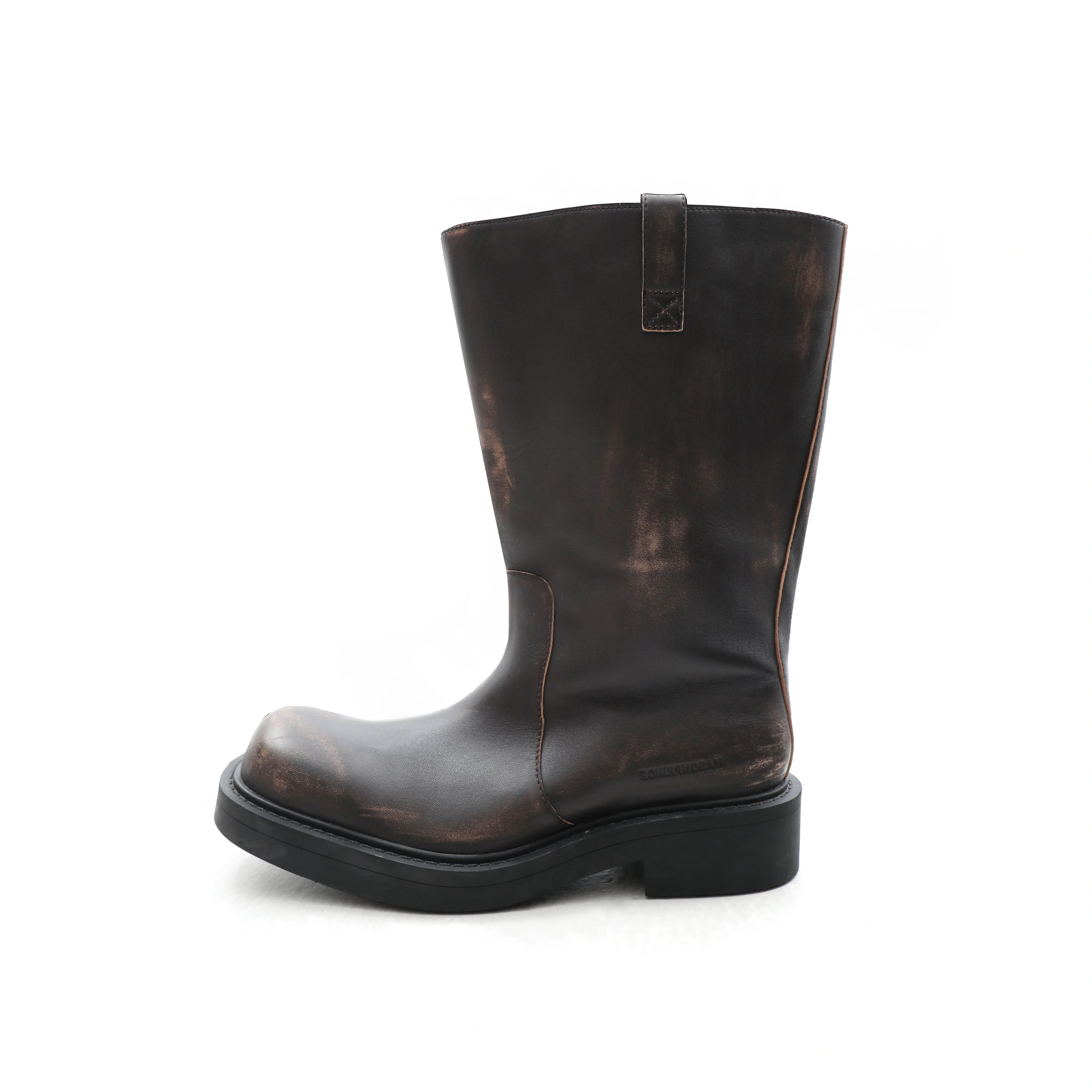 MASONPRINCE Classic Military-Inspired Wide-Leg Boots