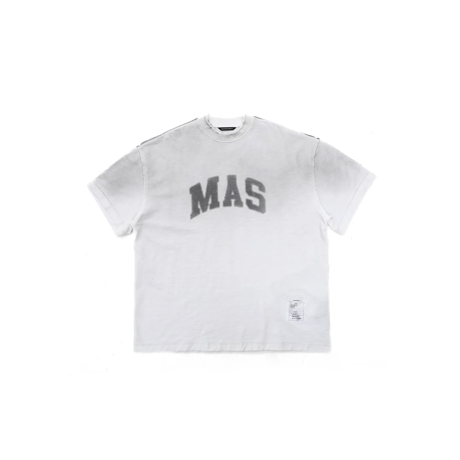 MASONPRINCE Men's Oversized Perforated Cotton T-Shirt with Bold Print