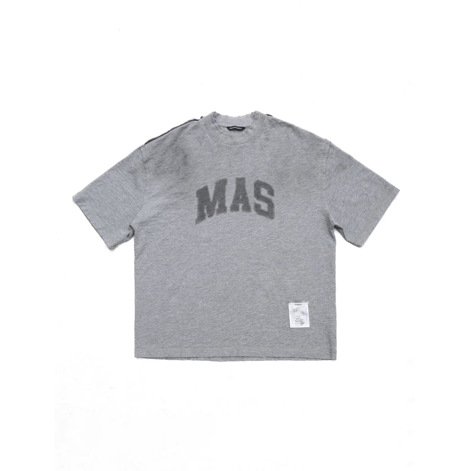 MASONPRINCE Men's Oversized Perforated Cotton T-Shirt with Bold Print