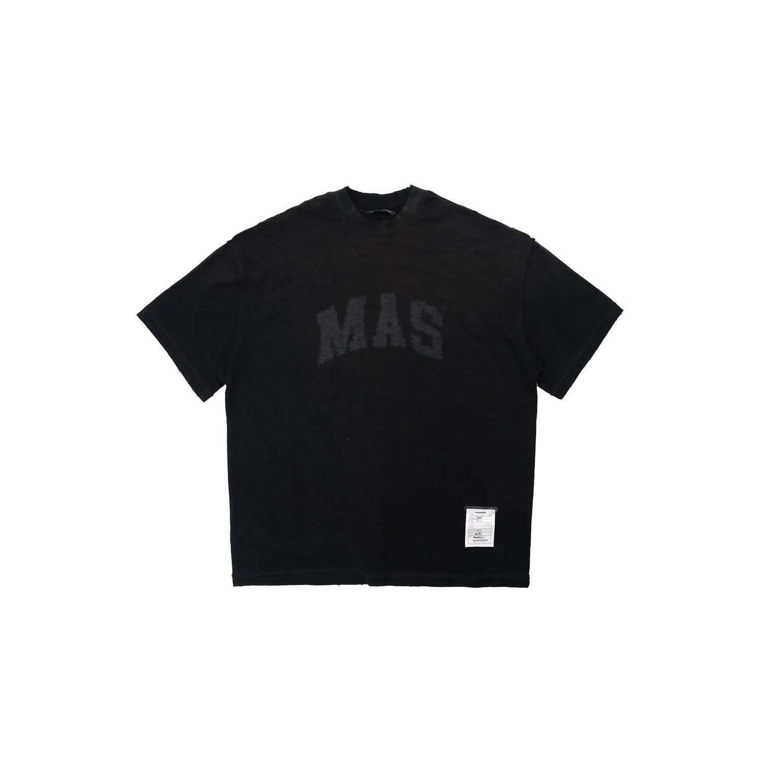 MASONPRINCE Men's Oversized Perforated Cotton T-Shirt with Bold Print