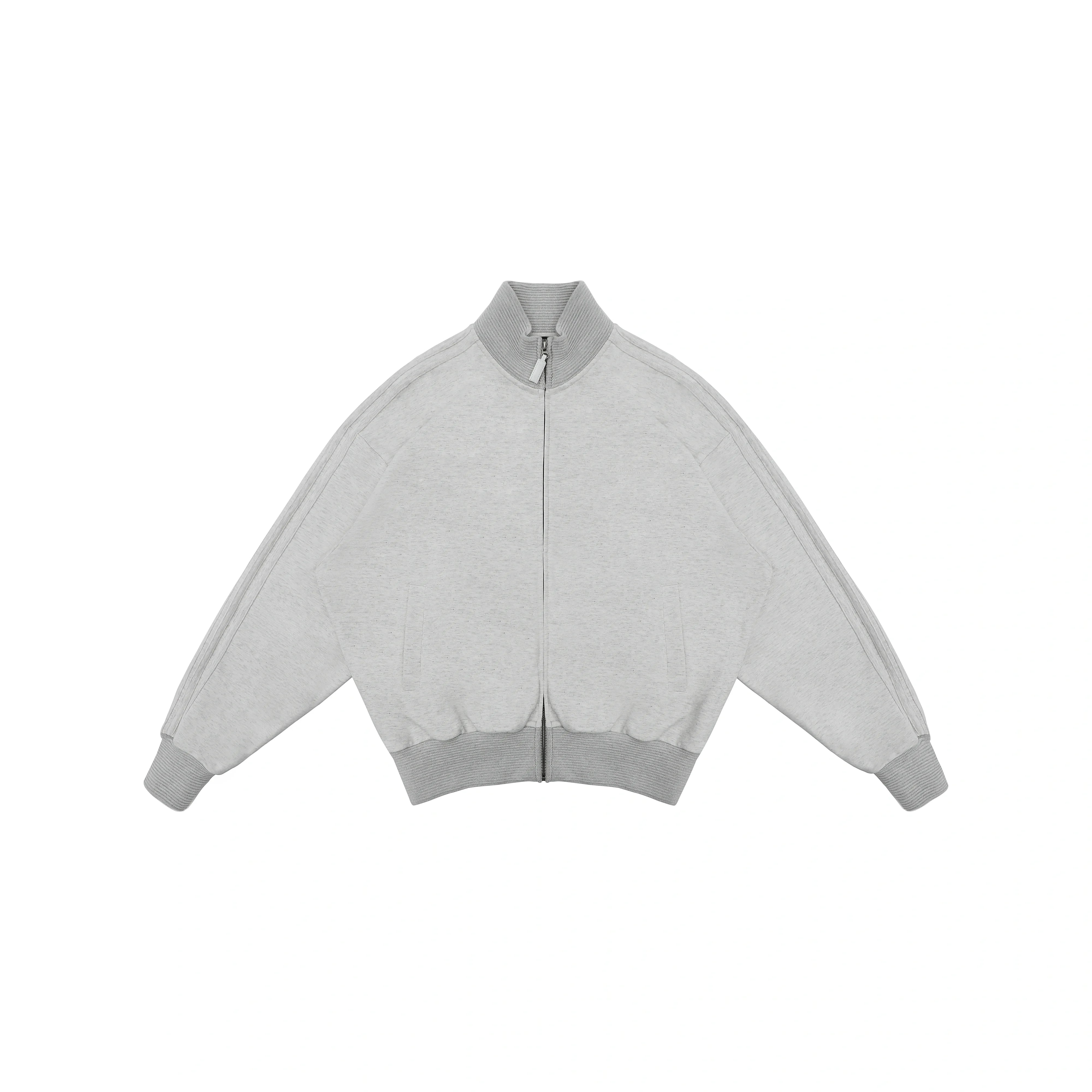 MASONPRINCE Autumn Cotton-Feel Ribbed Zip Jacket and Wide-Leg Pants Set