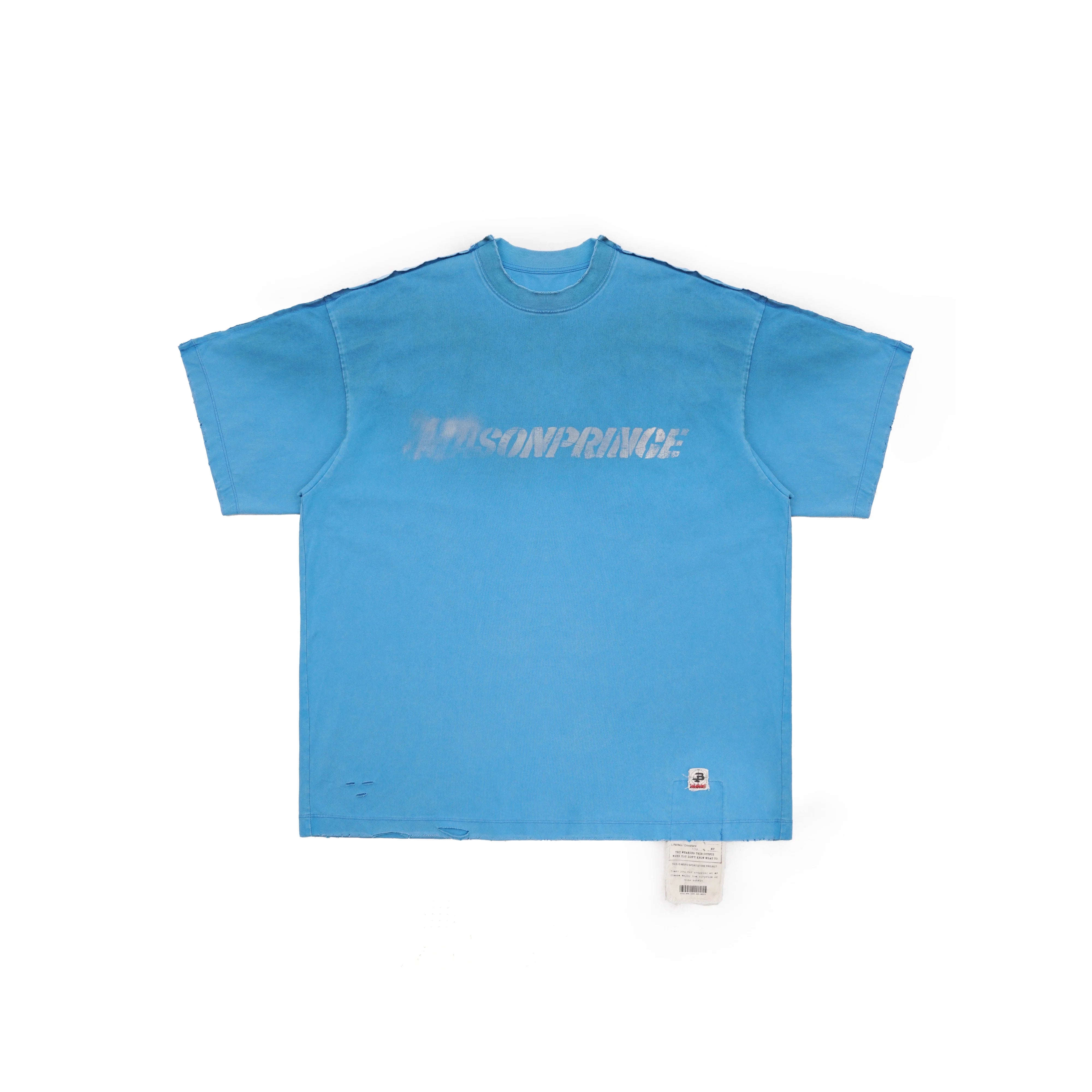 MASONPRINCE Washed Black Graffiti Print Cotton T-Shirt