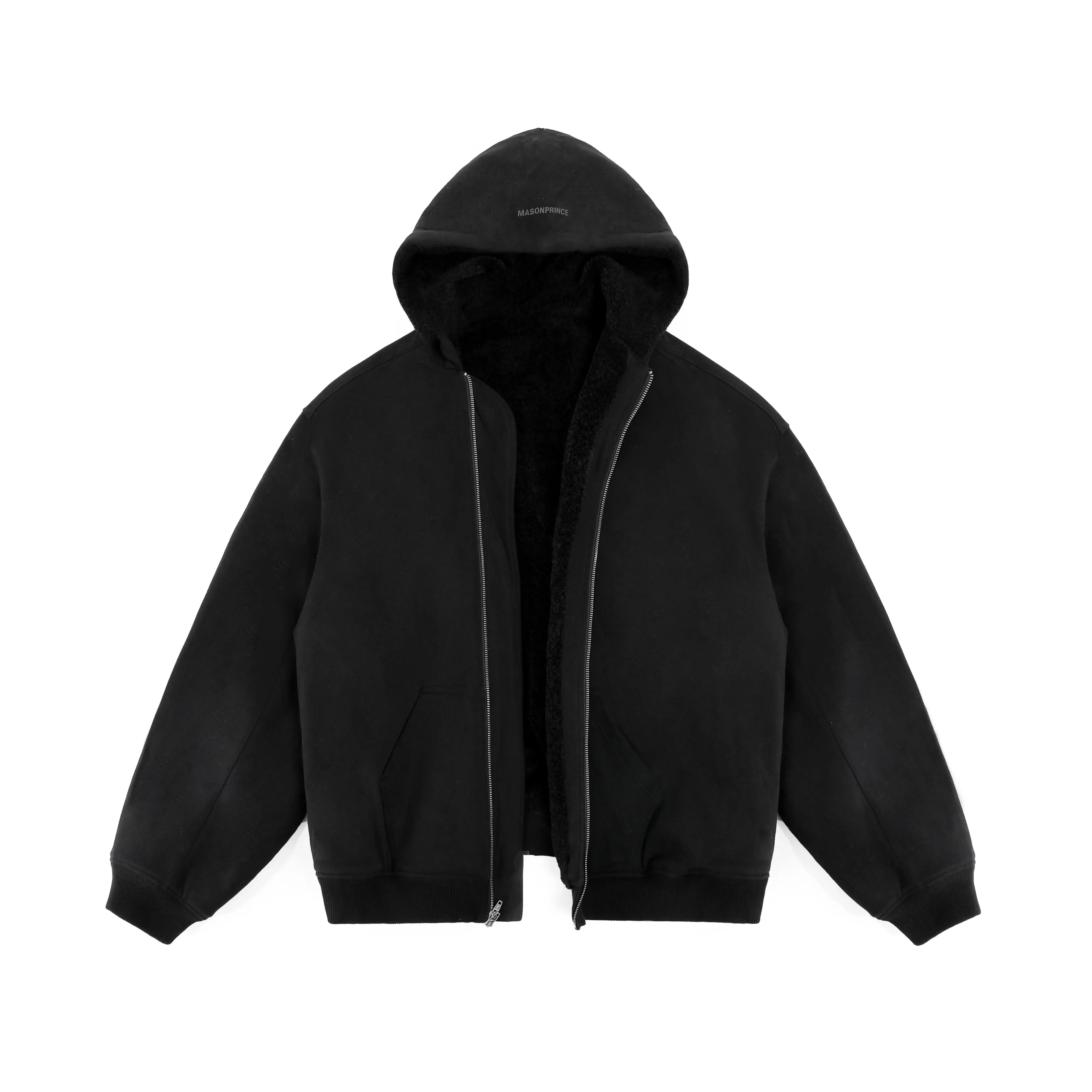MASONPRINCE Oversized Hooded Shearling Jacket