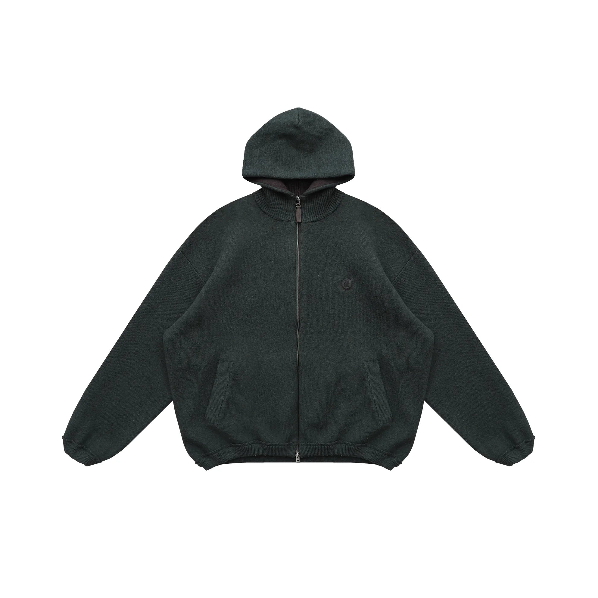 MASONPRINCE Double-Sided Cashmere Zip-Up Stand Collar Hoodie