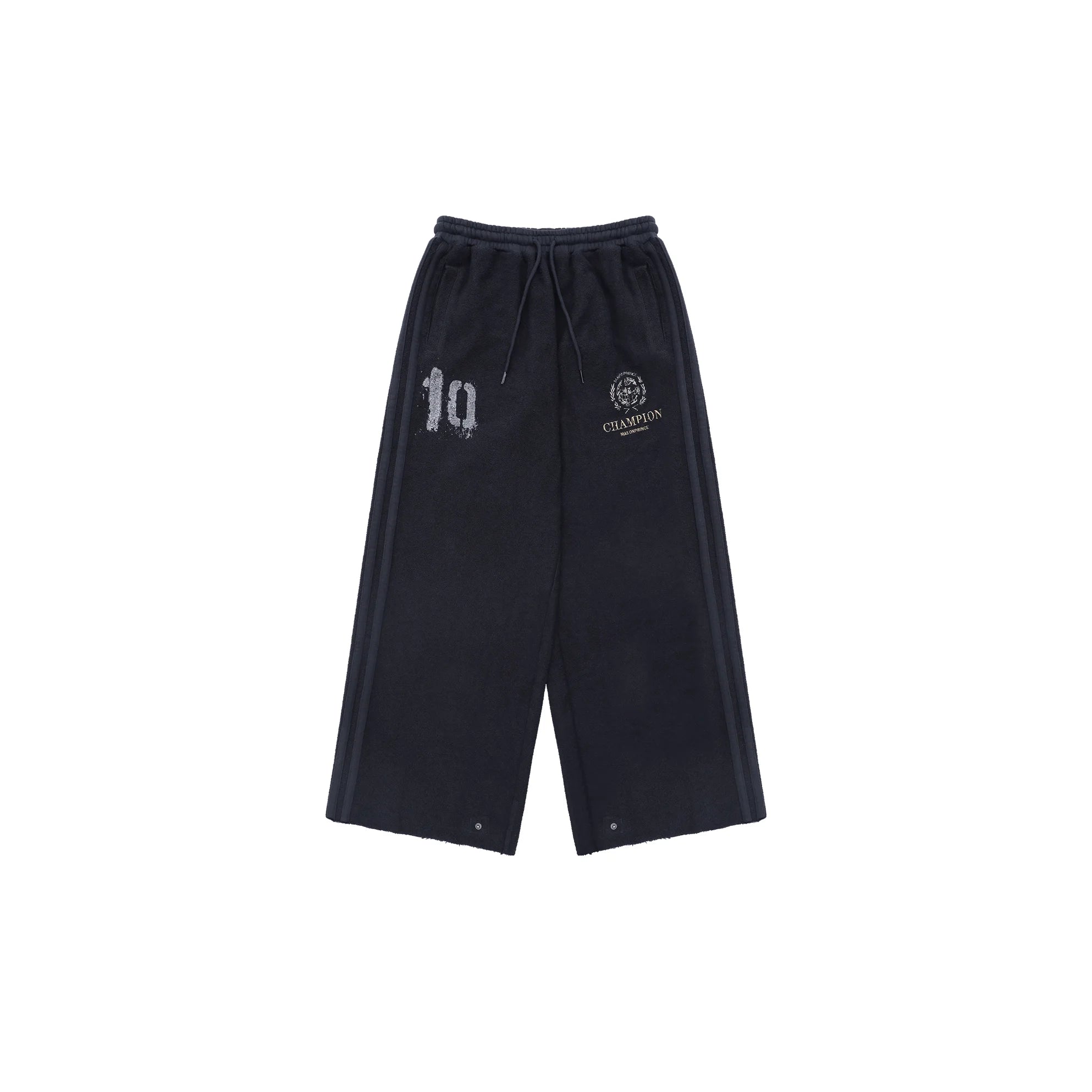 MASONPRINCE Women's Black Reverse-Knit Hoodie and Sweatpants Set