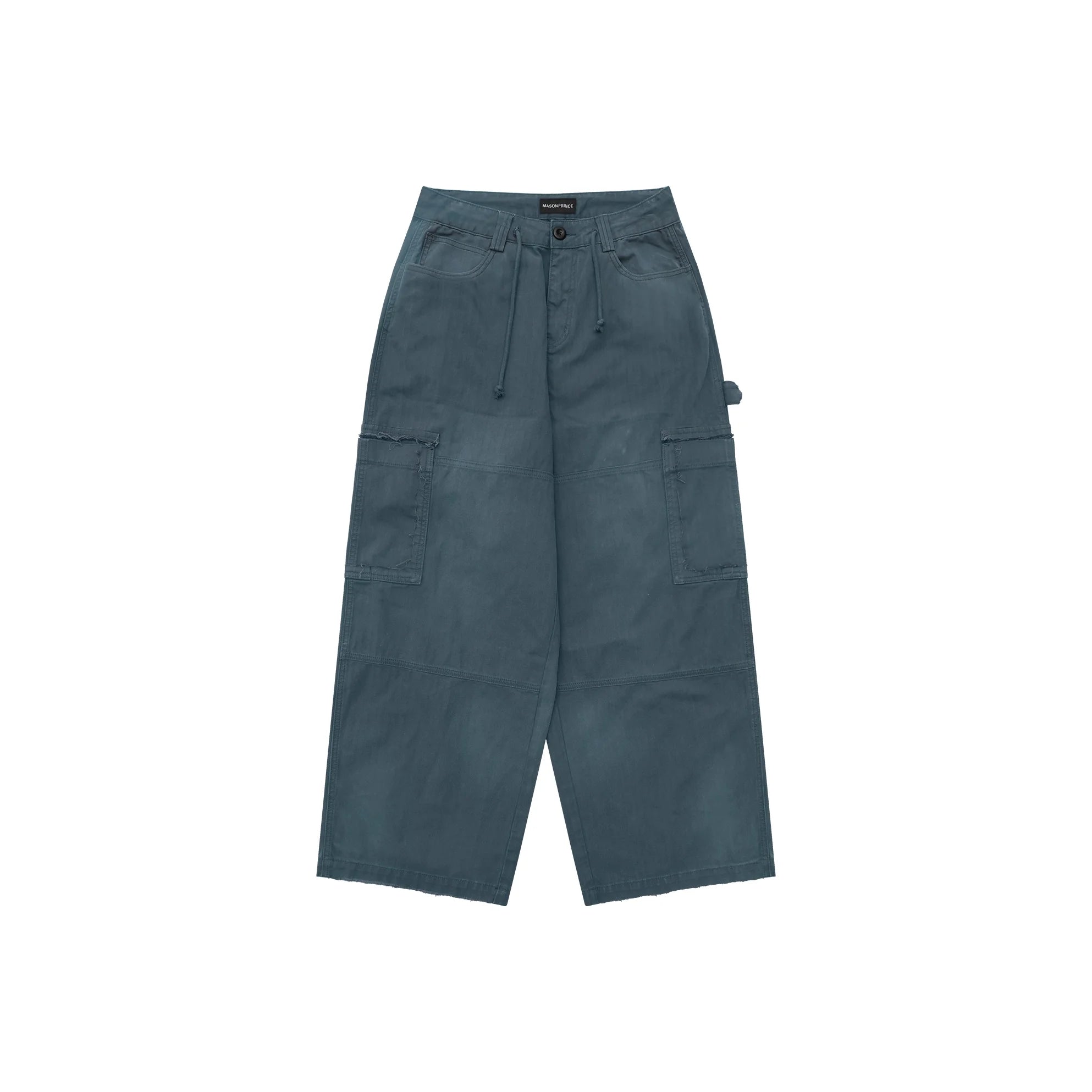 MASONPRINCE Women's Loose Fit Distressed Cargo Pants