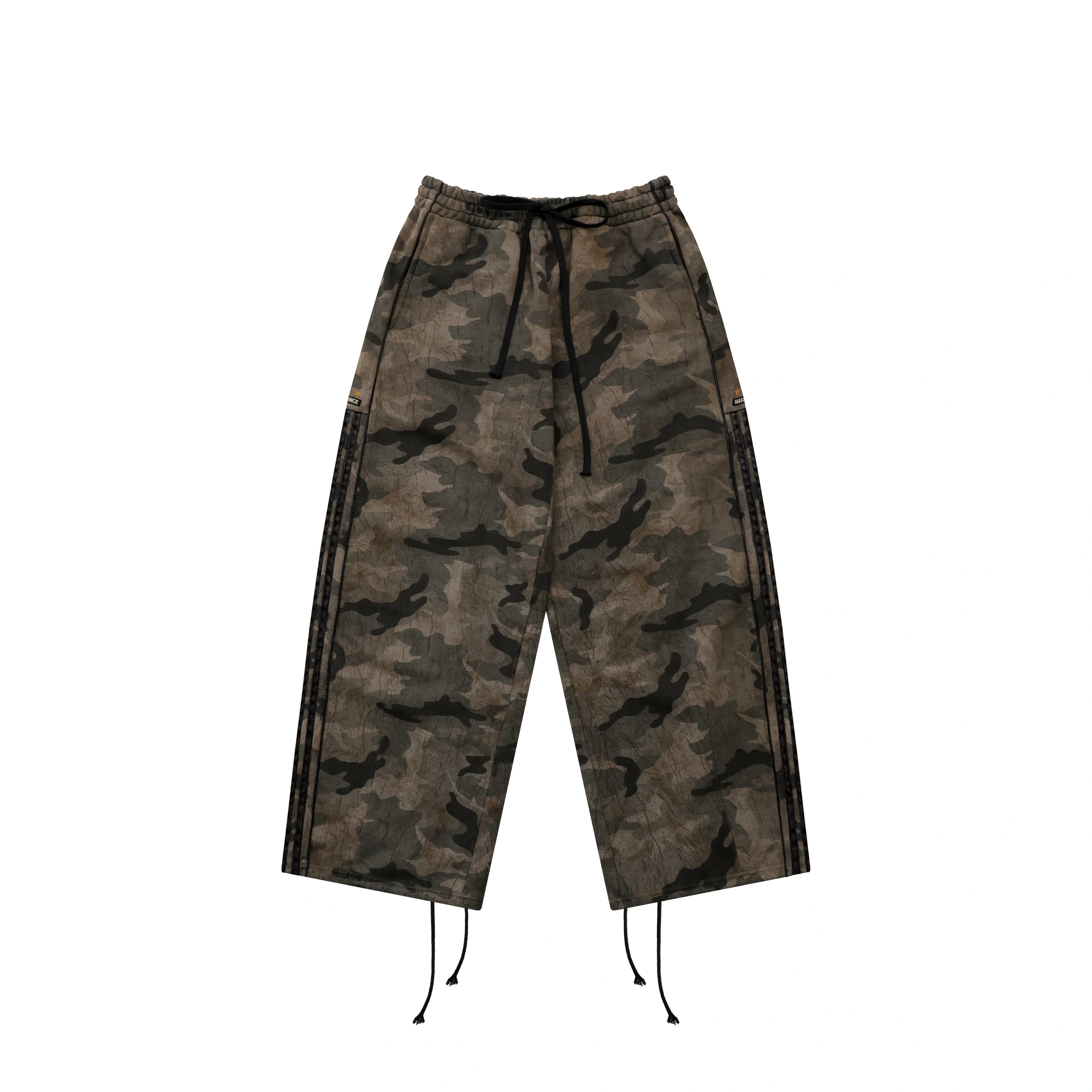 MASONPRINCE Camouflage Puffer Jacket and Pants Set with Fur Hood