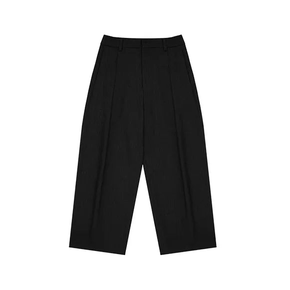 MASONPRINCE Men's High-Waisted Pleated Wide-Leg Trousers