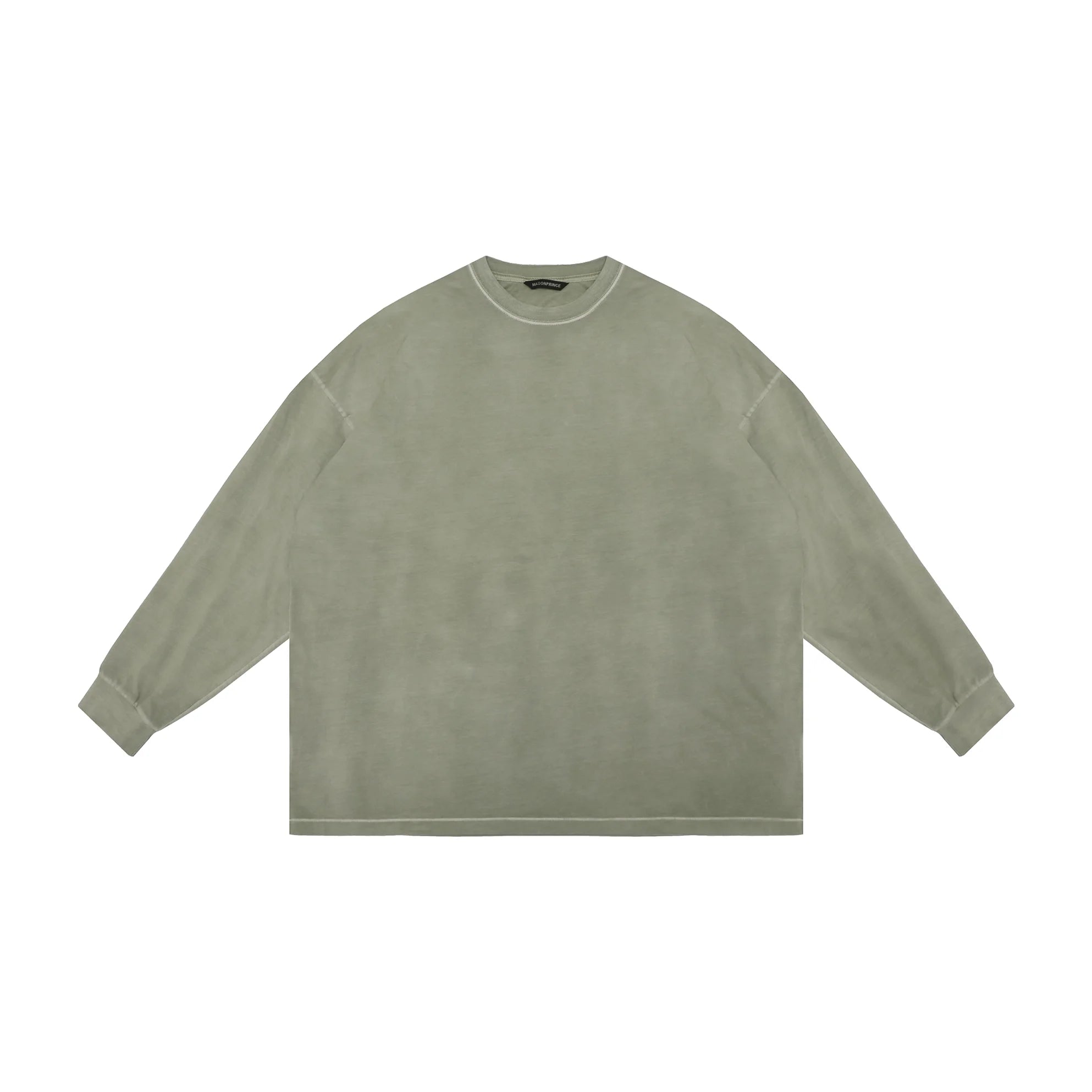 MASONPRINCE Unisex Oversized Faded Cotton Printed Long Sleeve T-Shirt
