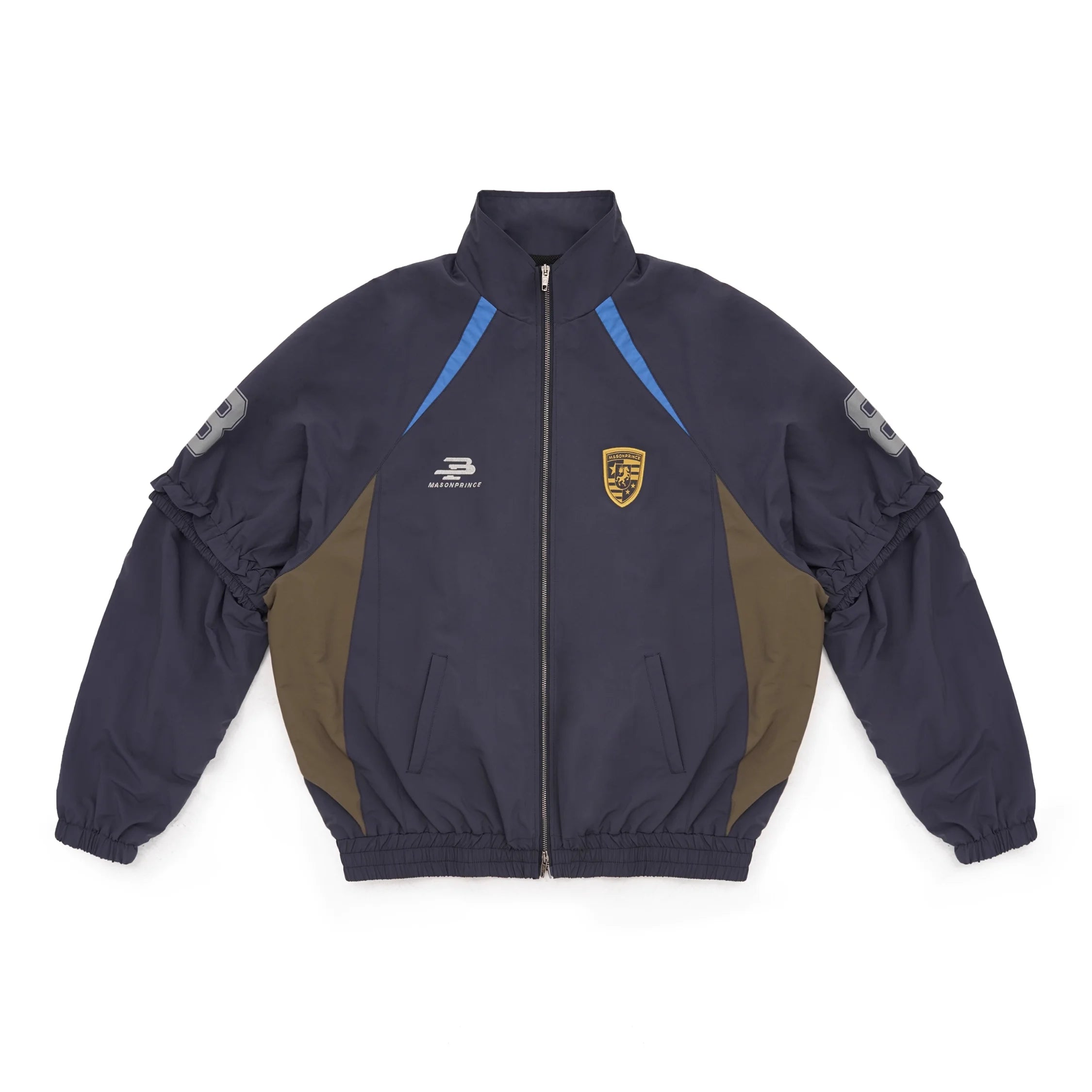 MASONPRINCE Bomber-Style Coach Jacket with Detachable Sleeves