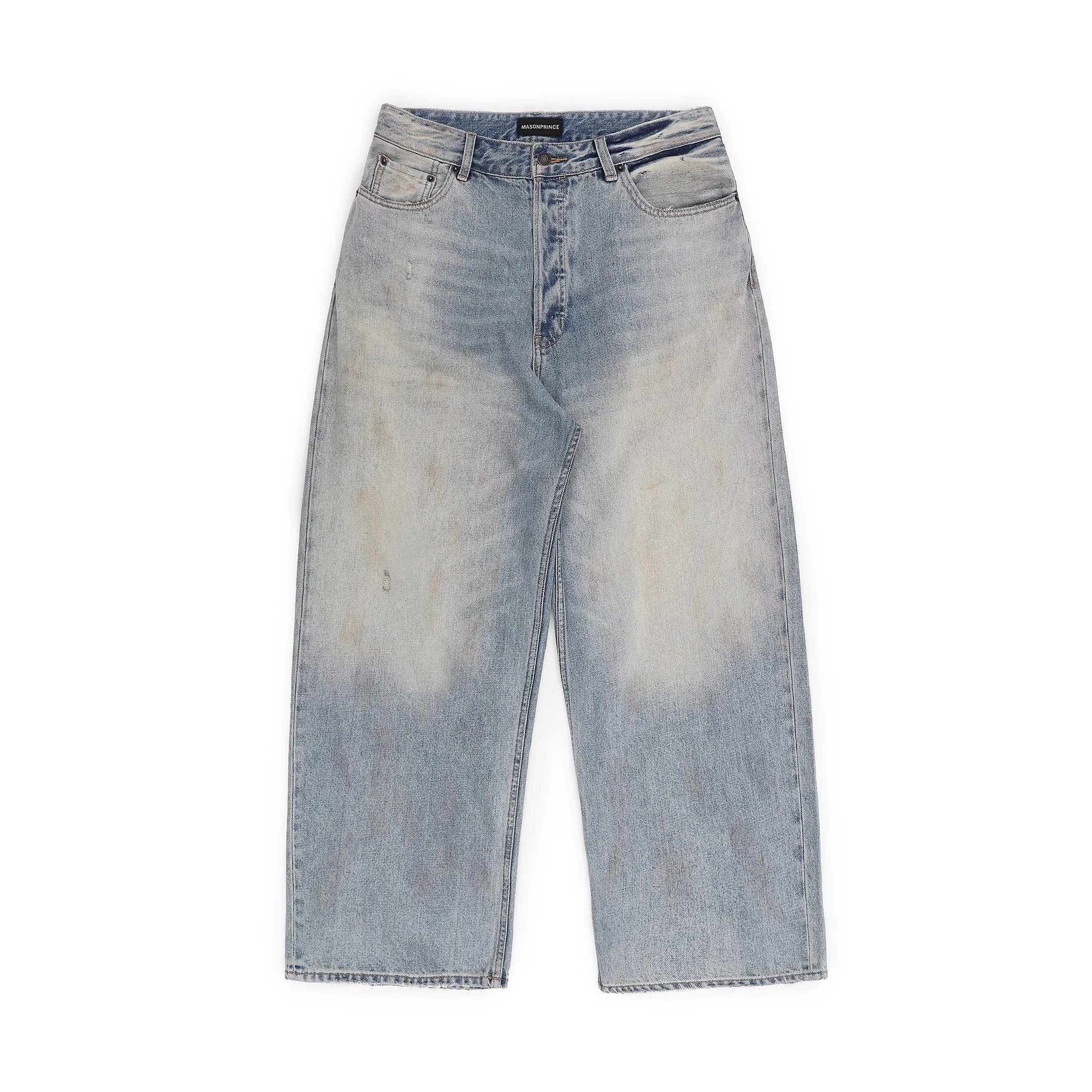 MASONPRINCE Wide-Leg Distressed Denim Jeans