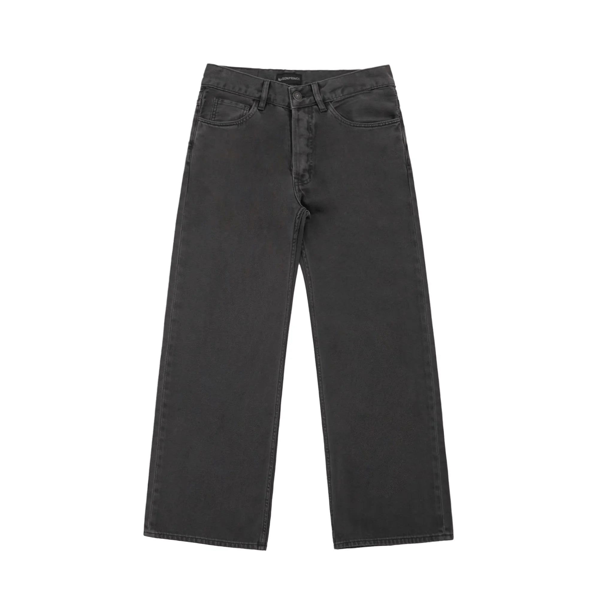 MASONPRINCE Women's Grey Eco-Washed Baggy Straight-Leg Jeans