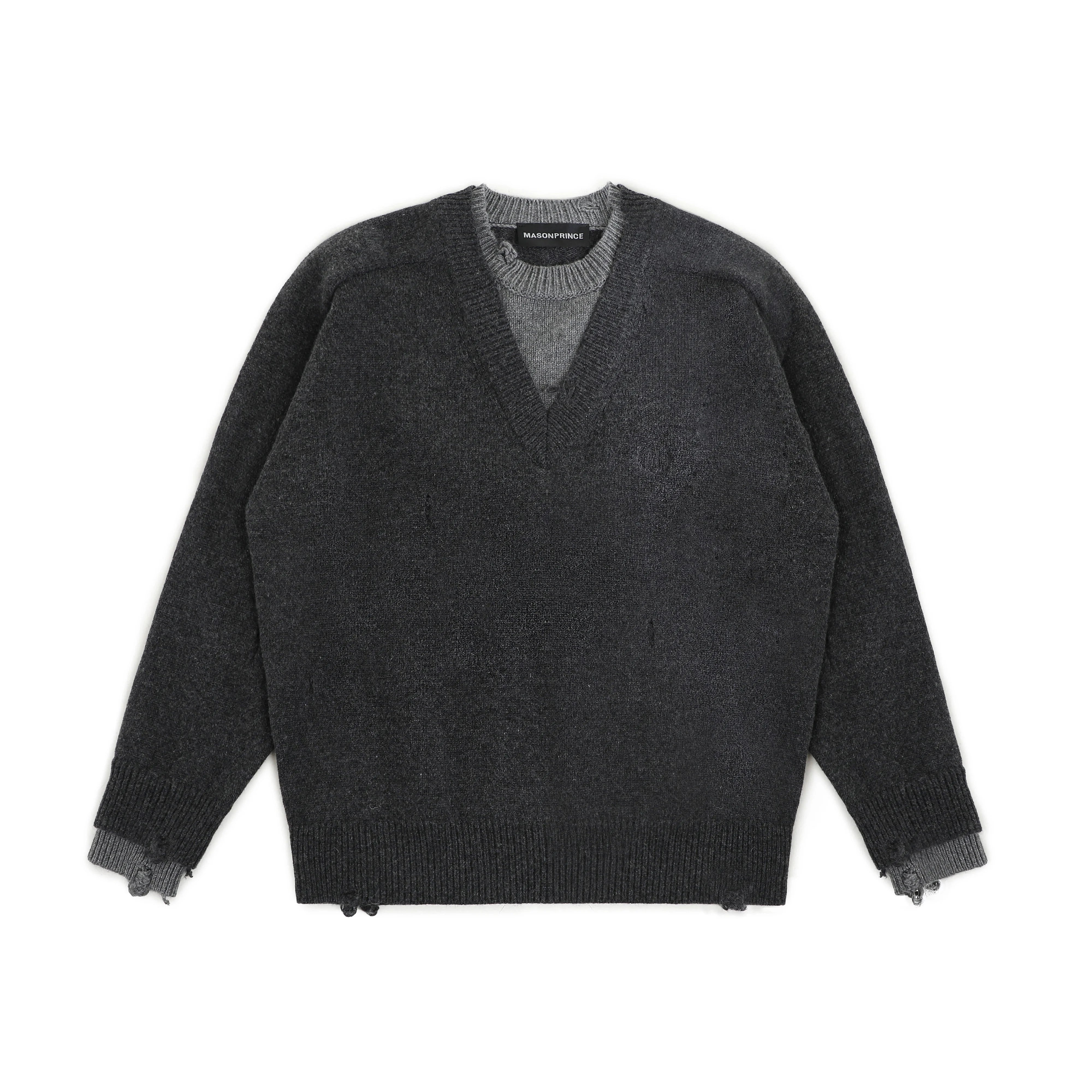 MASONPRINCE Faux Layered Vintage Wool Sweater - Oversized Fit
