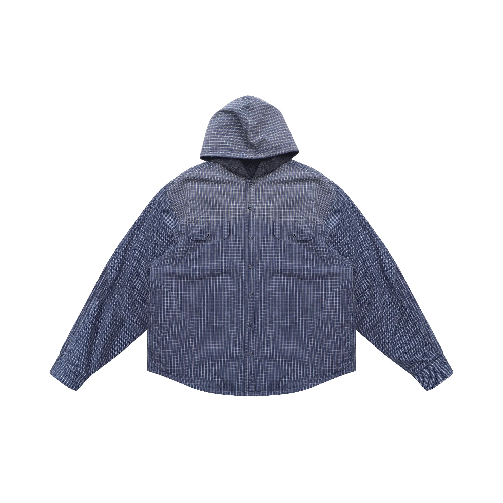 MASONPRINCE Men's Hooded Plaid Fleece Flannel Shirt Jacket