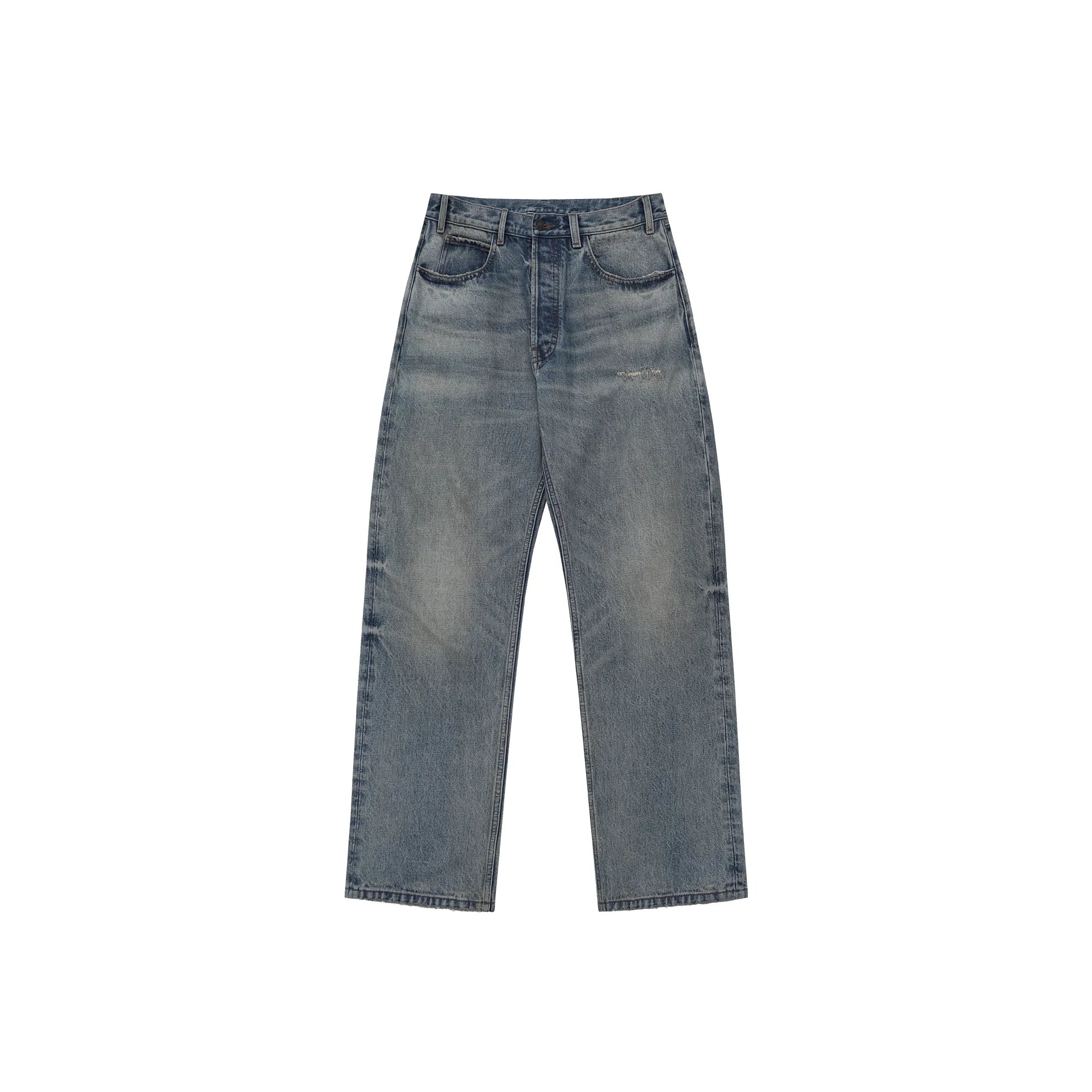 MASONPRINCE Vintage Washed Loose Fit Distressed Jeans