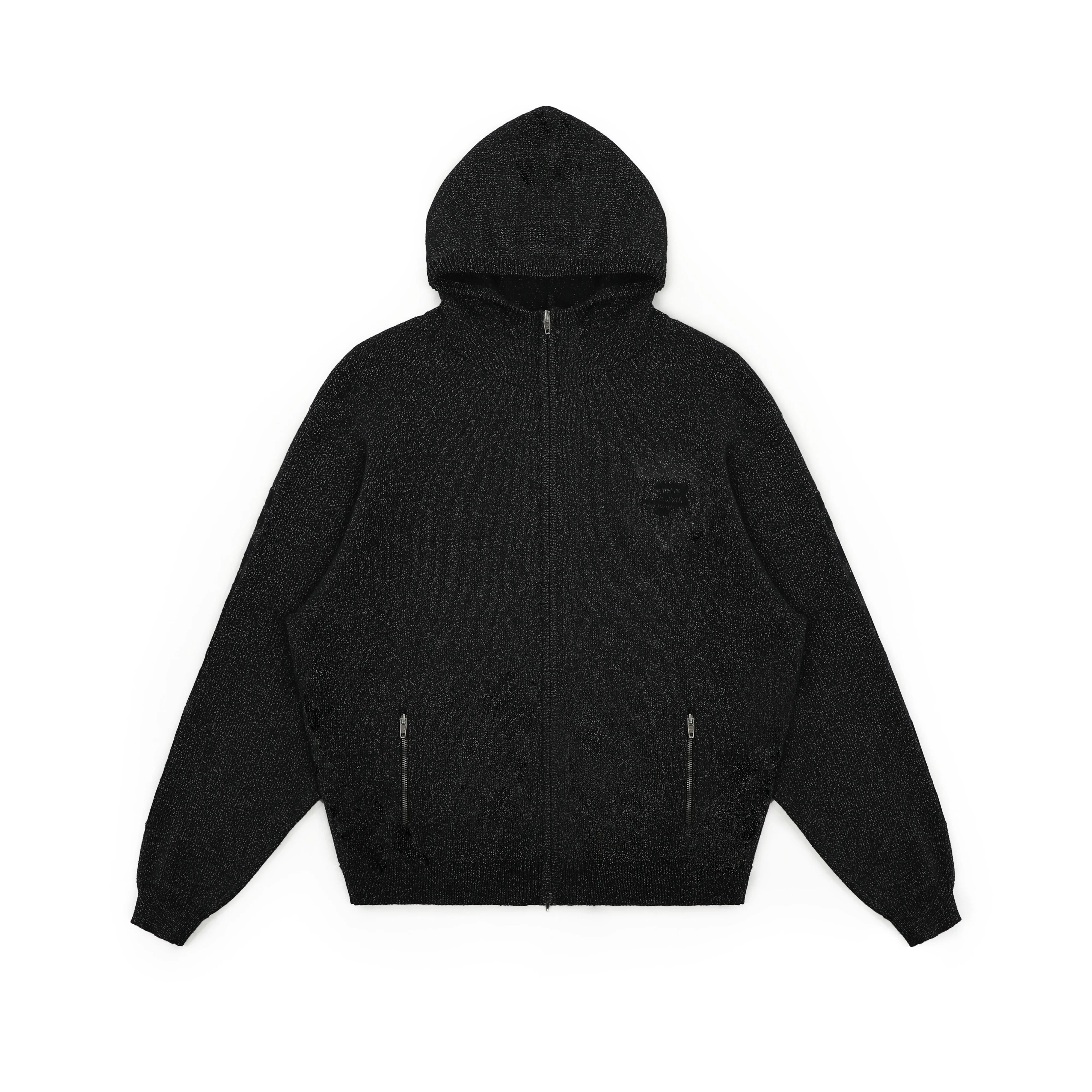 MASONPRINCE Reflective Knit Hoodie and Pants Set with Face Mask