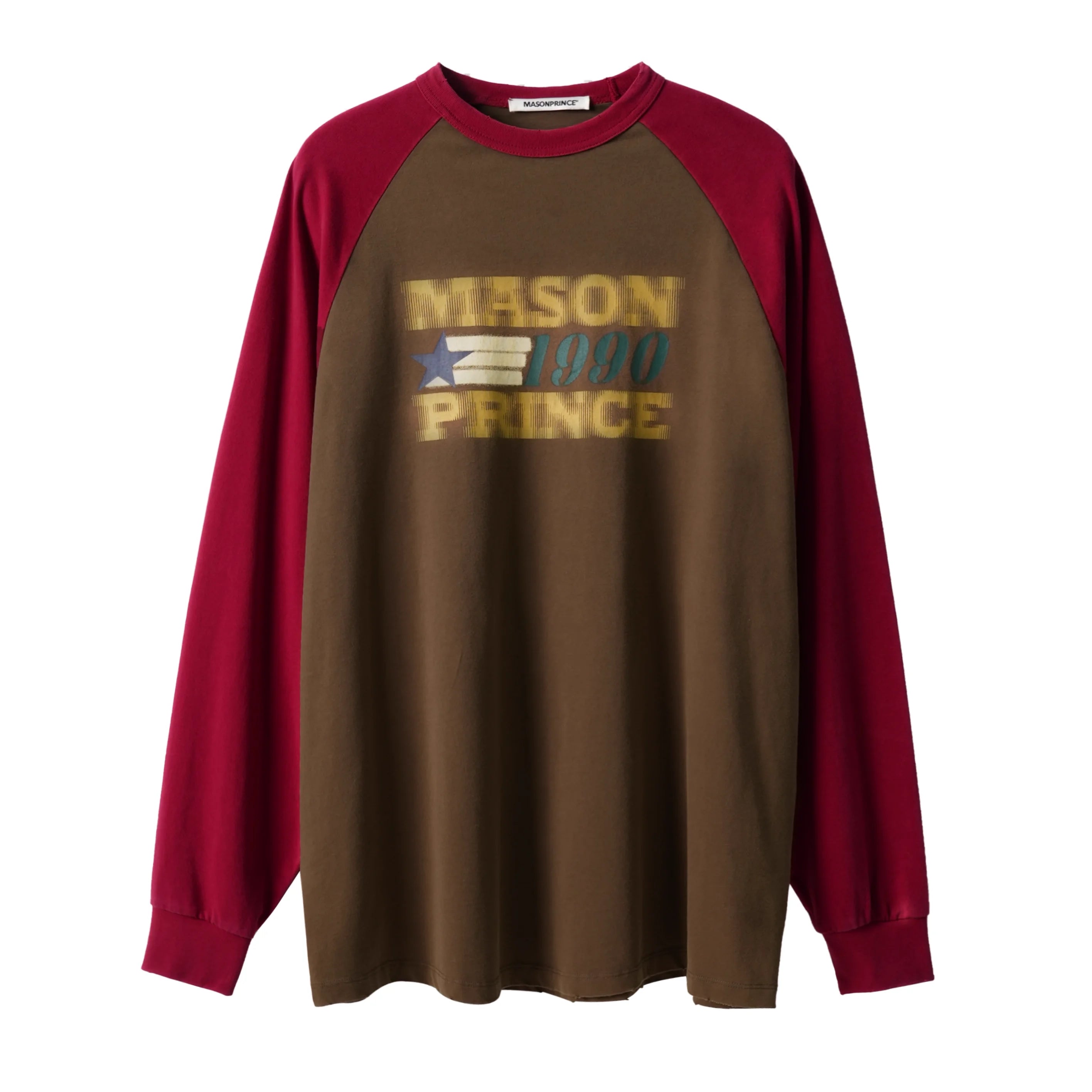 MASONPRINCE Men's Colorblock Star Print Long Sleeve T-Shirt