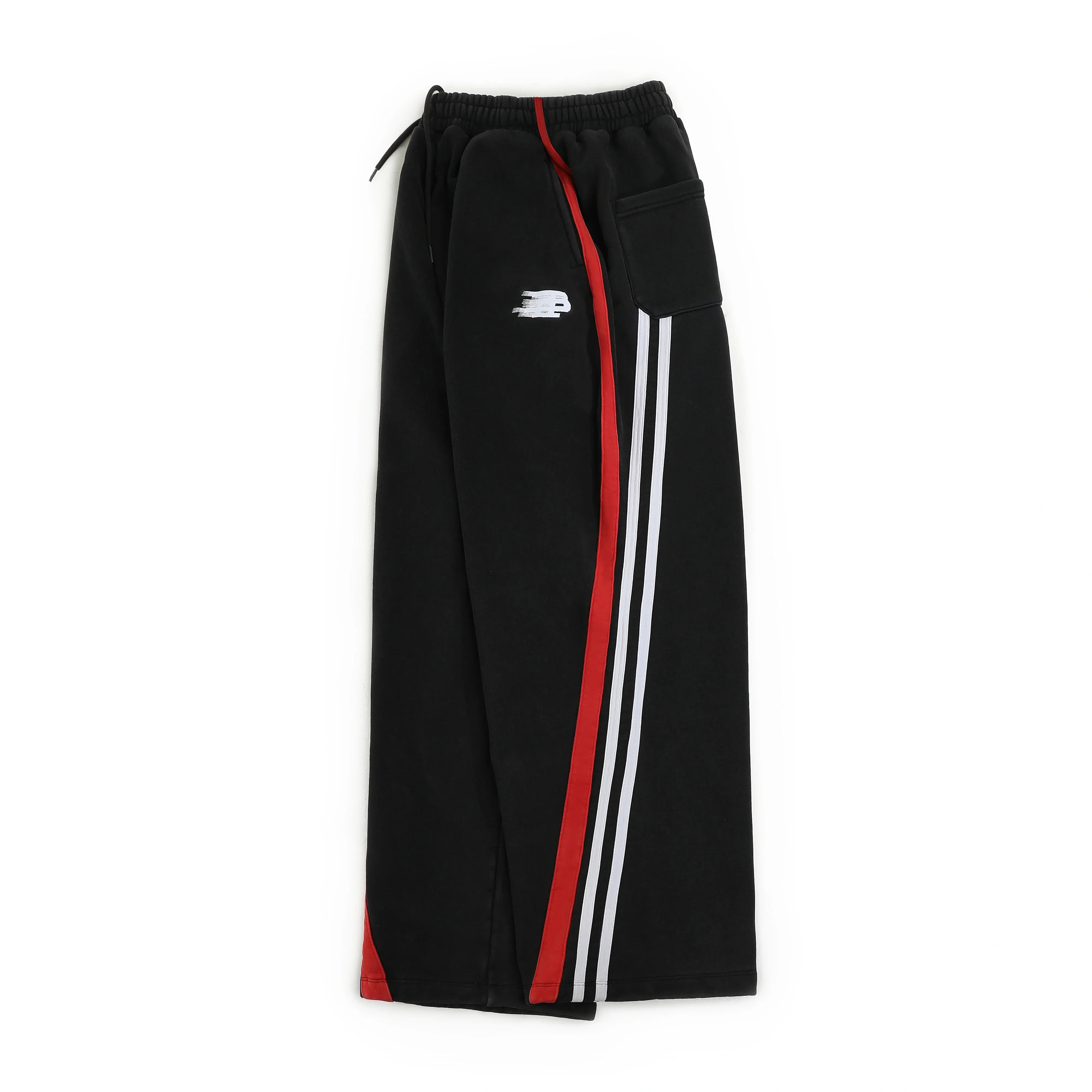 MASONPRINCE Vintage Washed Knit Sweatpants with Athletic Stripes