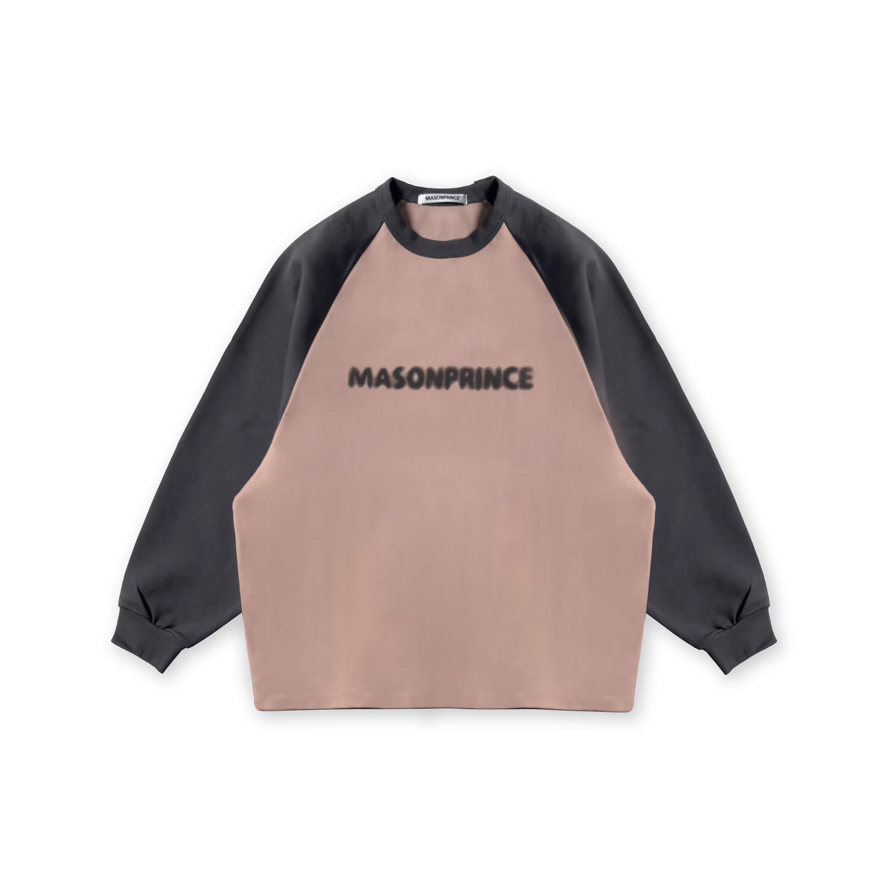 MASONPRINCE Men's Y2K Raglan Sleeve Crew Neck Sweatshirt - Oversized Fit