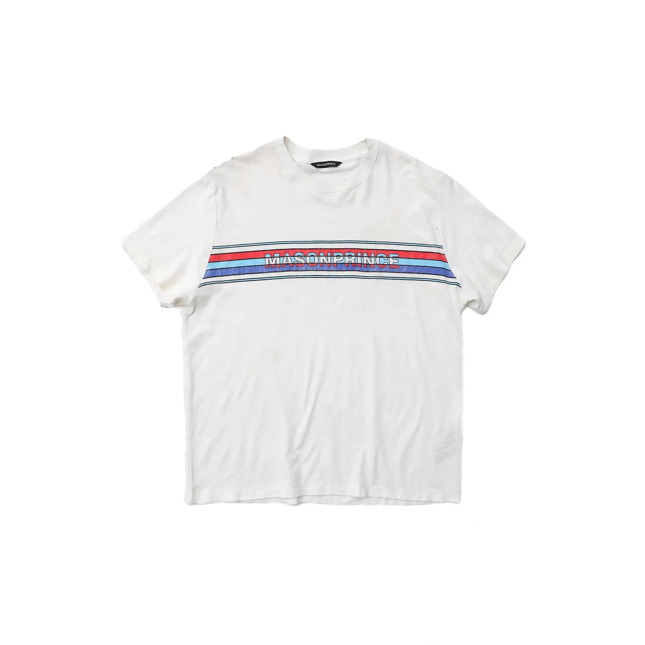 MASONPRINCE Vintage Washed Linen-Cotton Stripe Tee